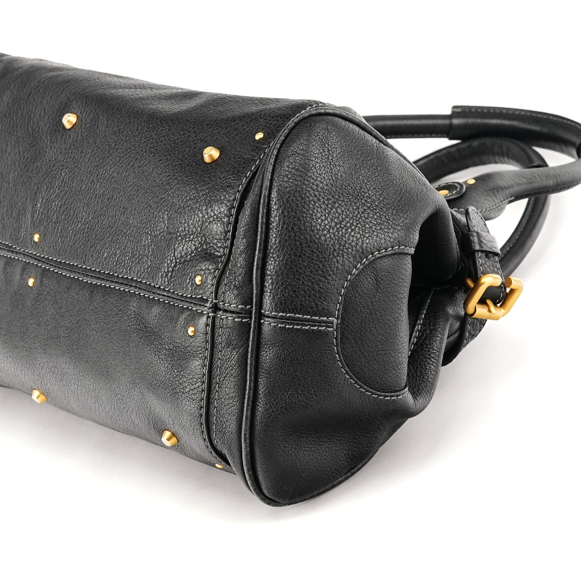 Chloe Black Leather Paddington Shoulder Bag
