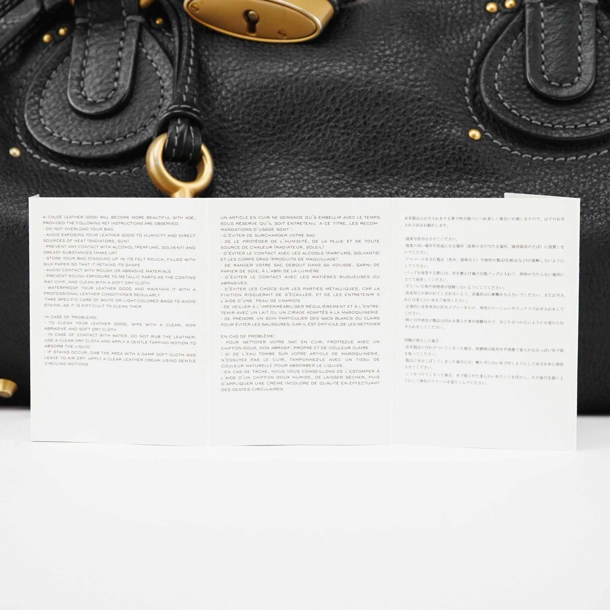 Chloe Black Leather Paddington Shoulder Bag