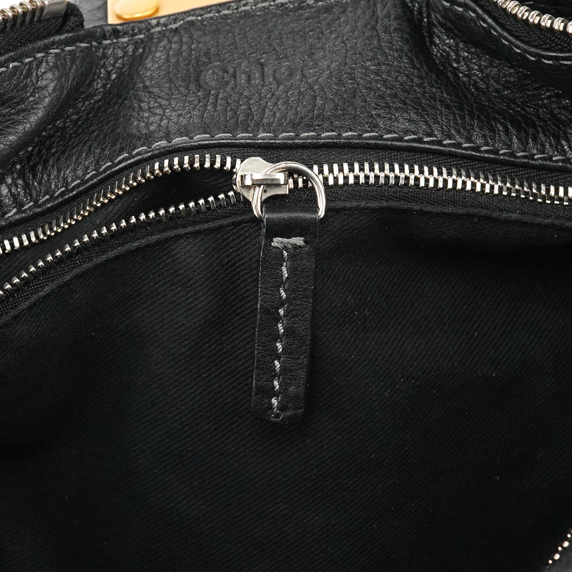 Chloe Black Leather Paddington Shoulder Bag