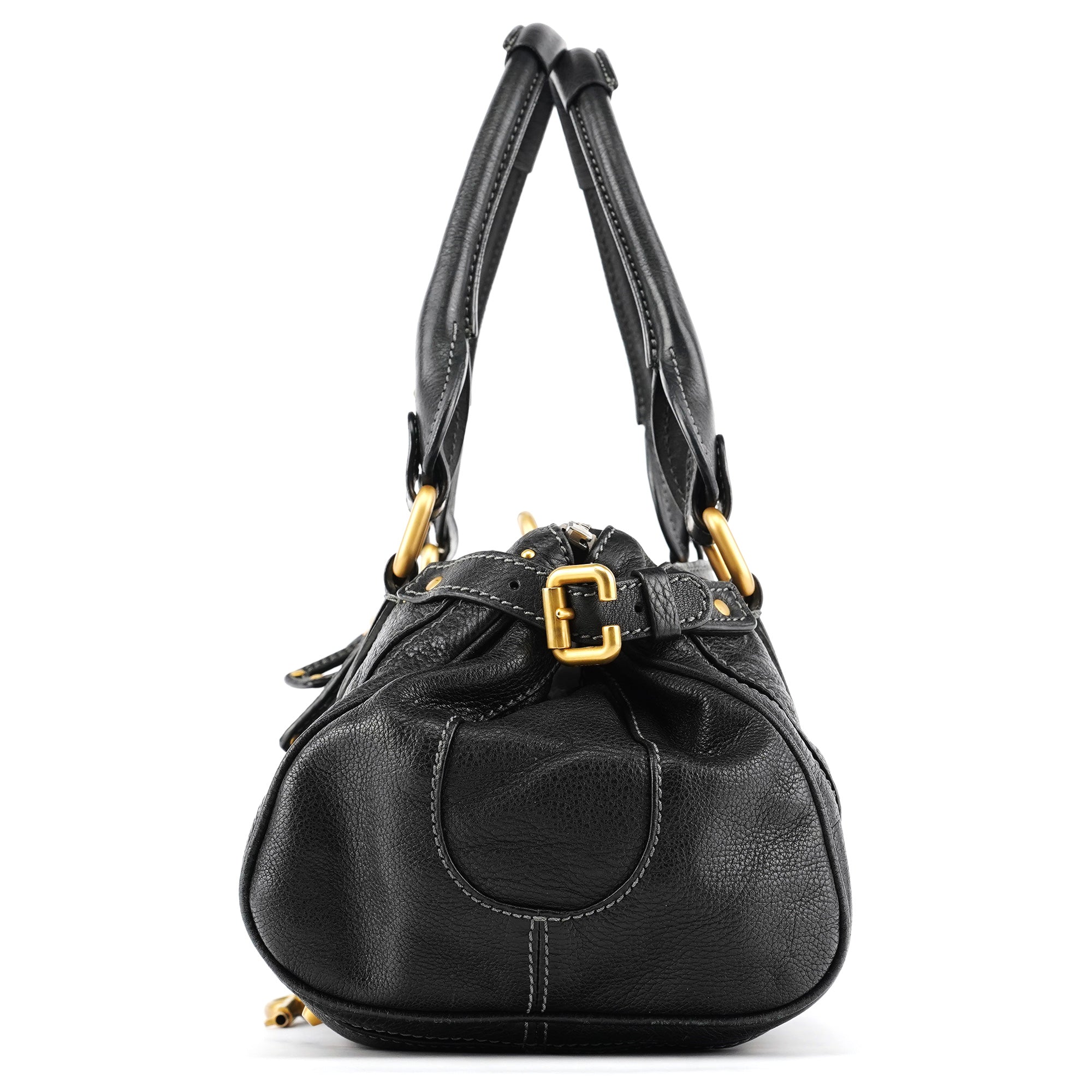 Chloe Black Leather Paddington Shoulder Bag