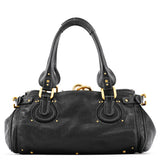 Chloe Black Leather Paddington Shoulder Bag