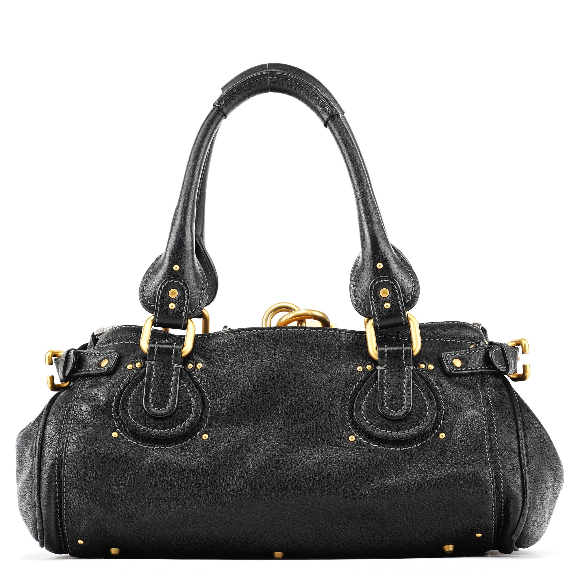 Chloe Black Leather Paddington Shoulder Bag