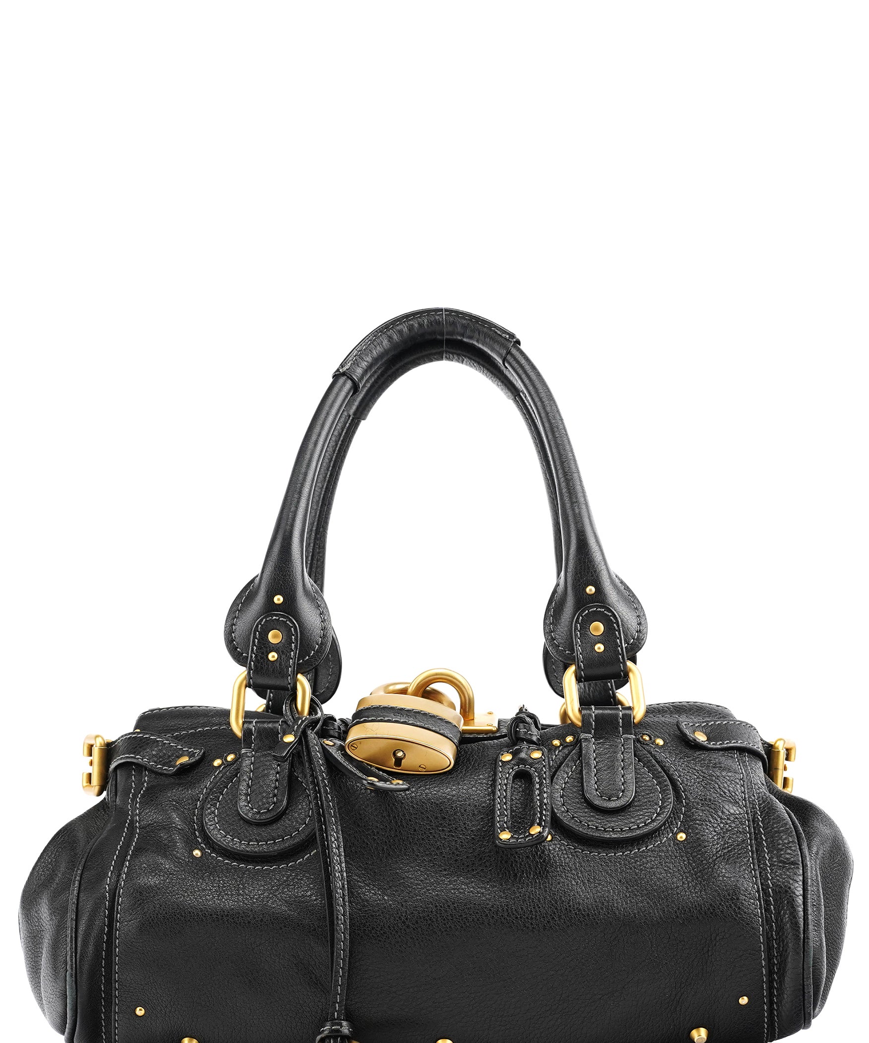 Chloe Black Leather Paddington Shoulder Bag