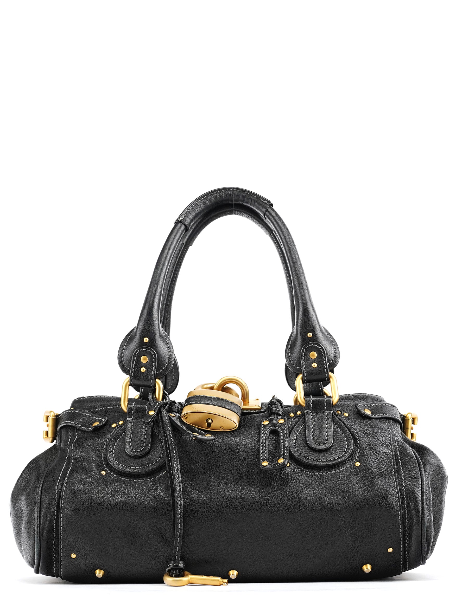 Chloe Black Leather Paddington Shoulder Bag