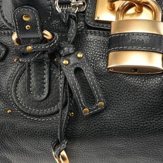 Chloe Black Leather Paddington Shoulder Bag