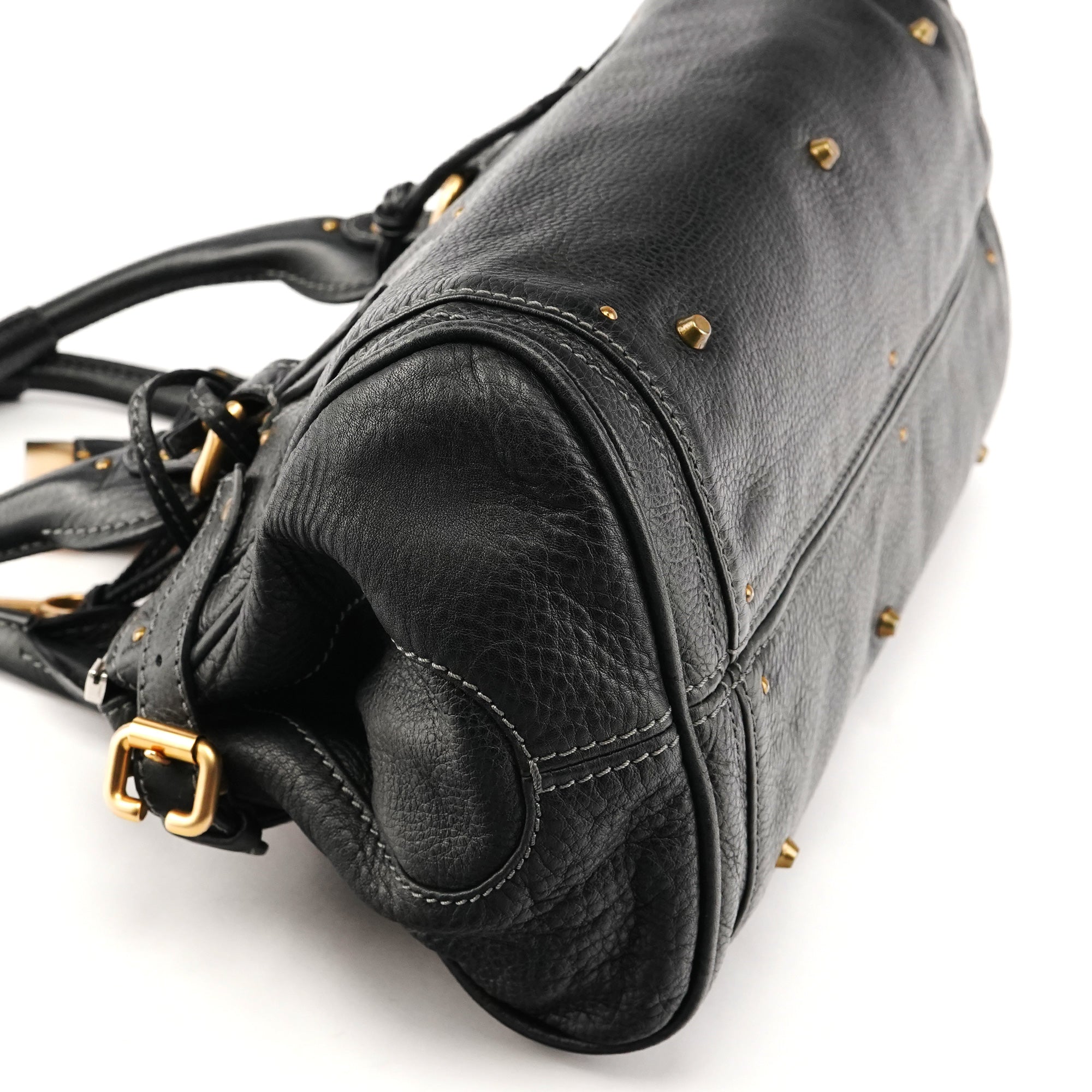 Chloe Black Leather Paddington Shoulder Bag