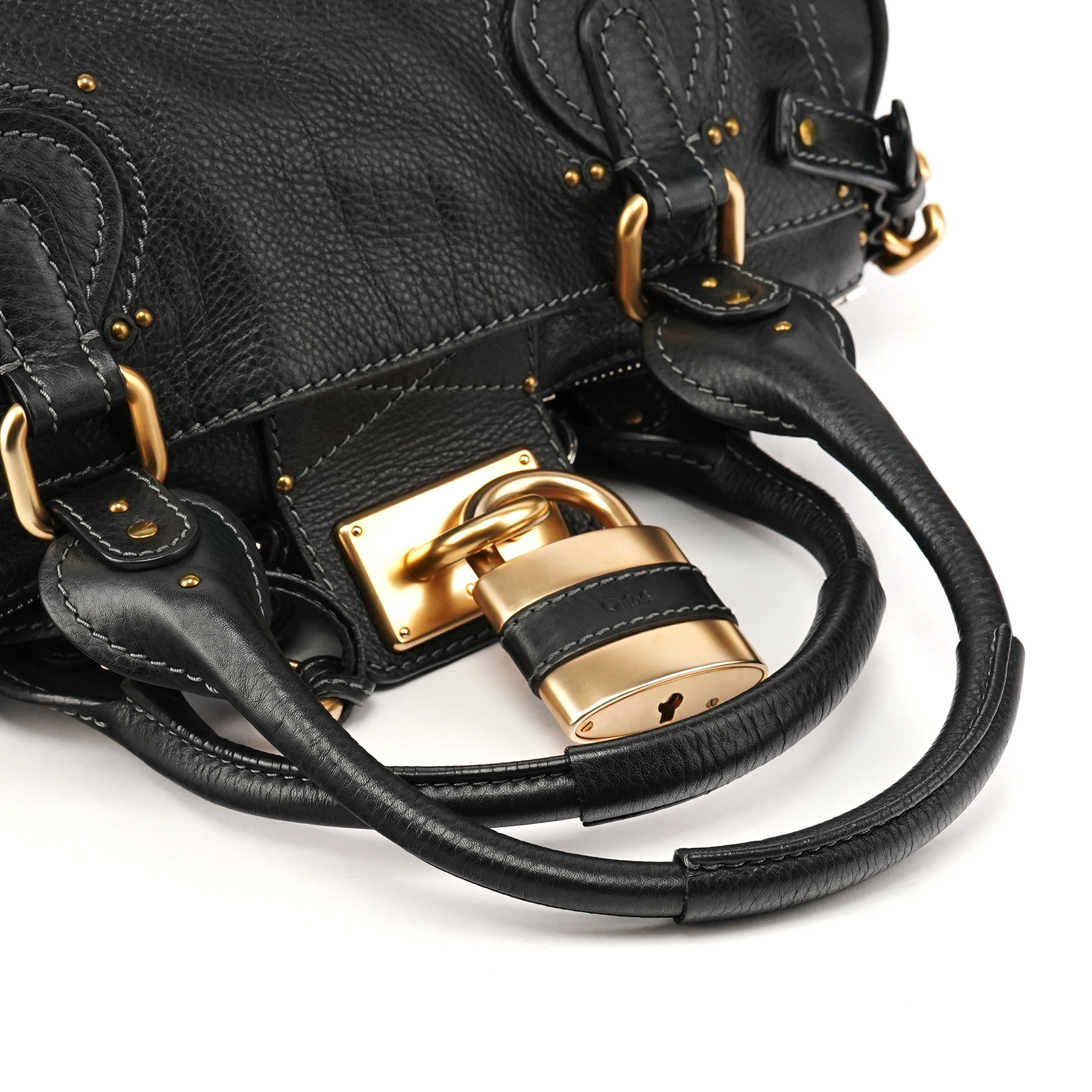 Chloe Black Leather Paddington Shoulder Bag