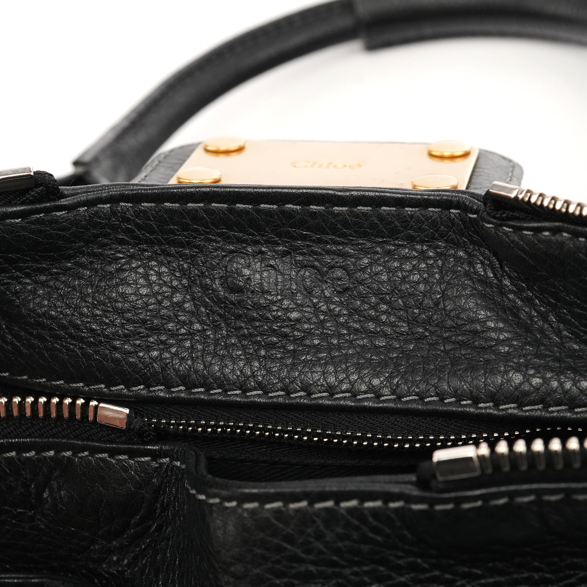 Chloe Black Leather Paddington Shoulder Bag