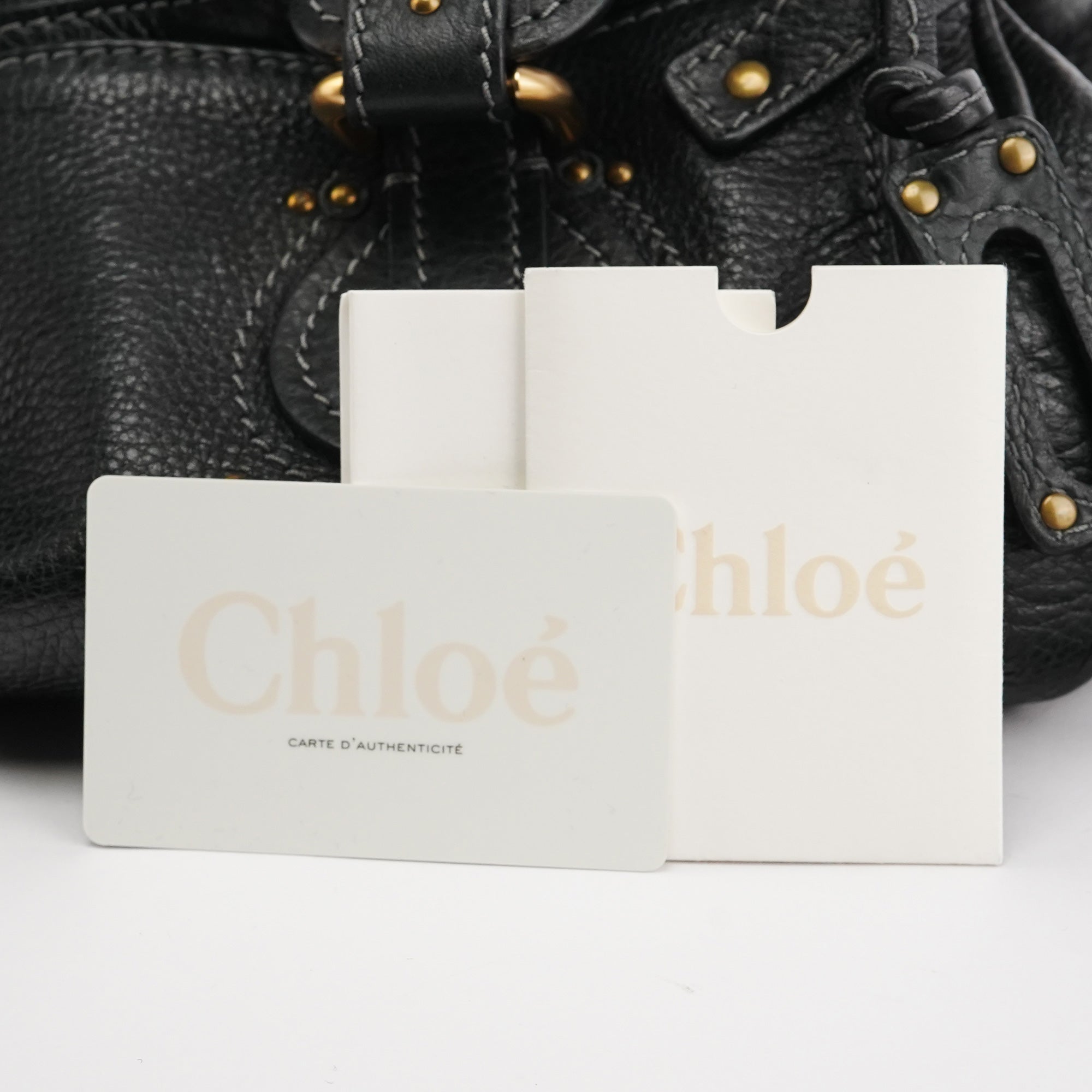 Chloe Black Leather Paddington Shoulder Bag