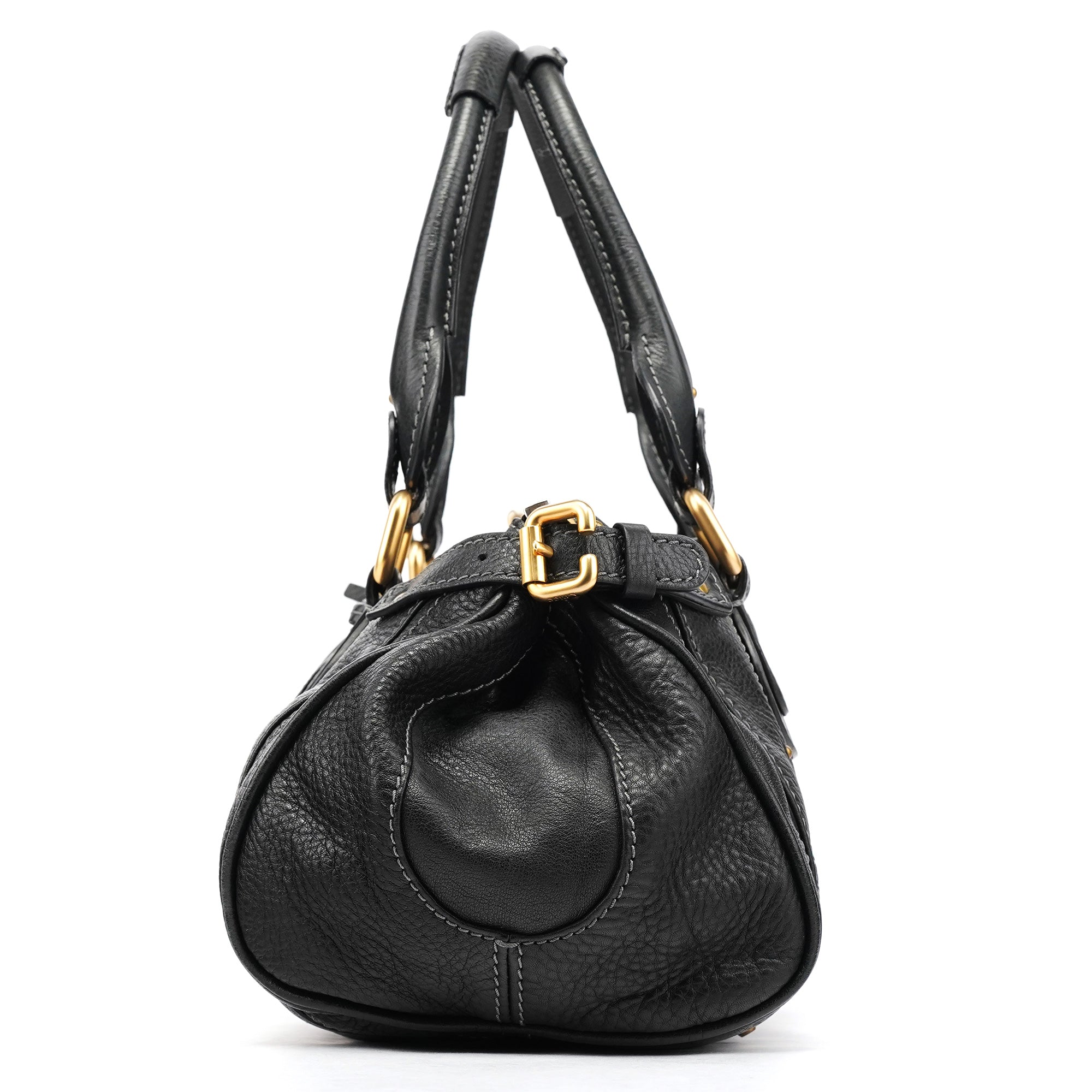 Chloe Black Leather Paddington Shoulder Bag