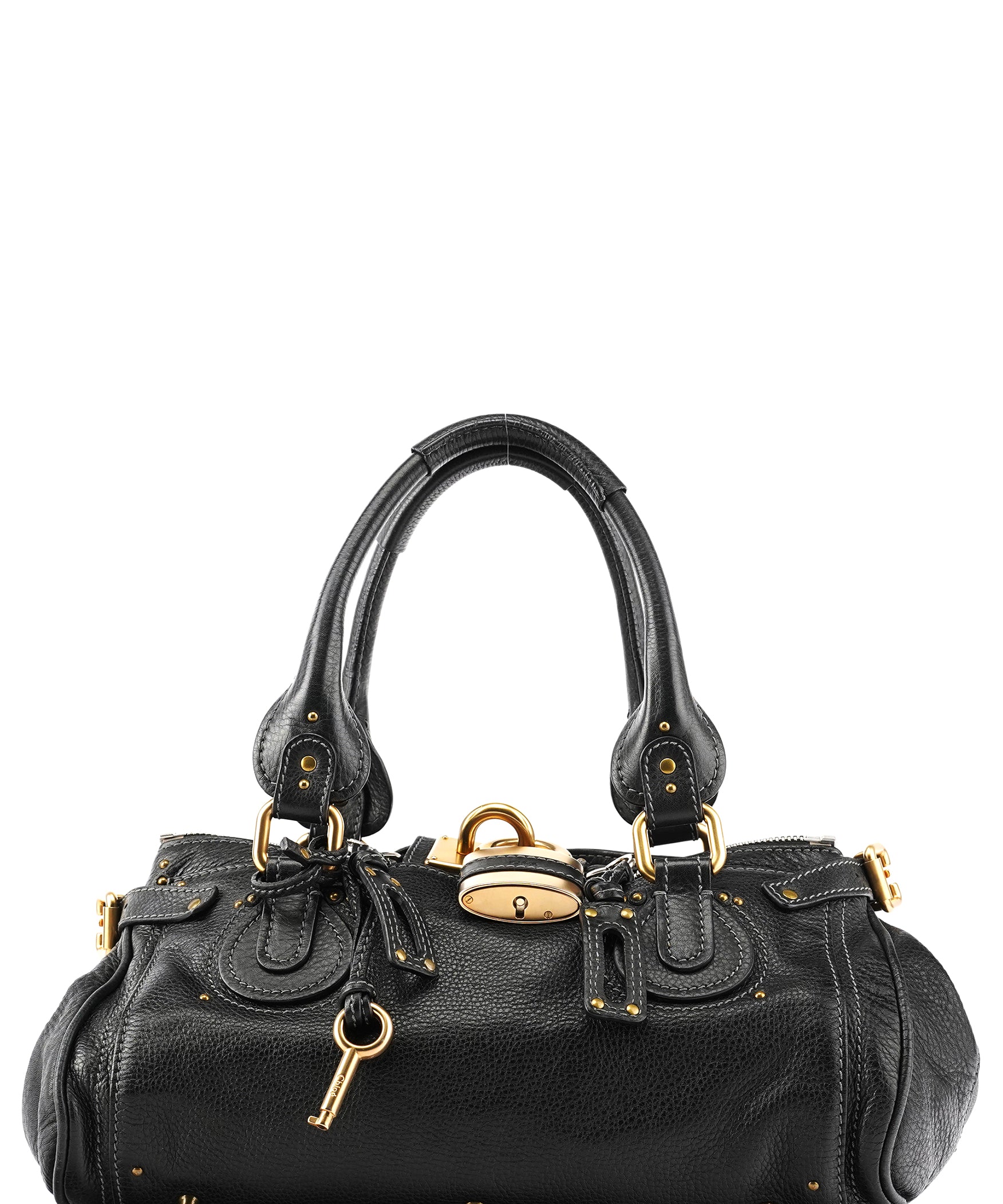 Chloe Black Leather Paddington Shoulder Bag