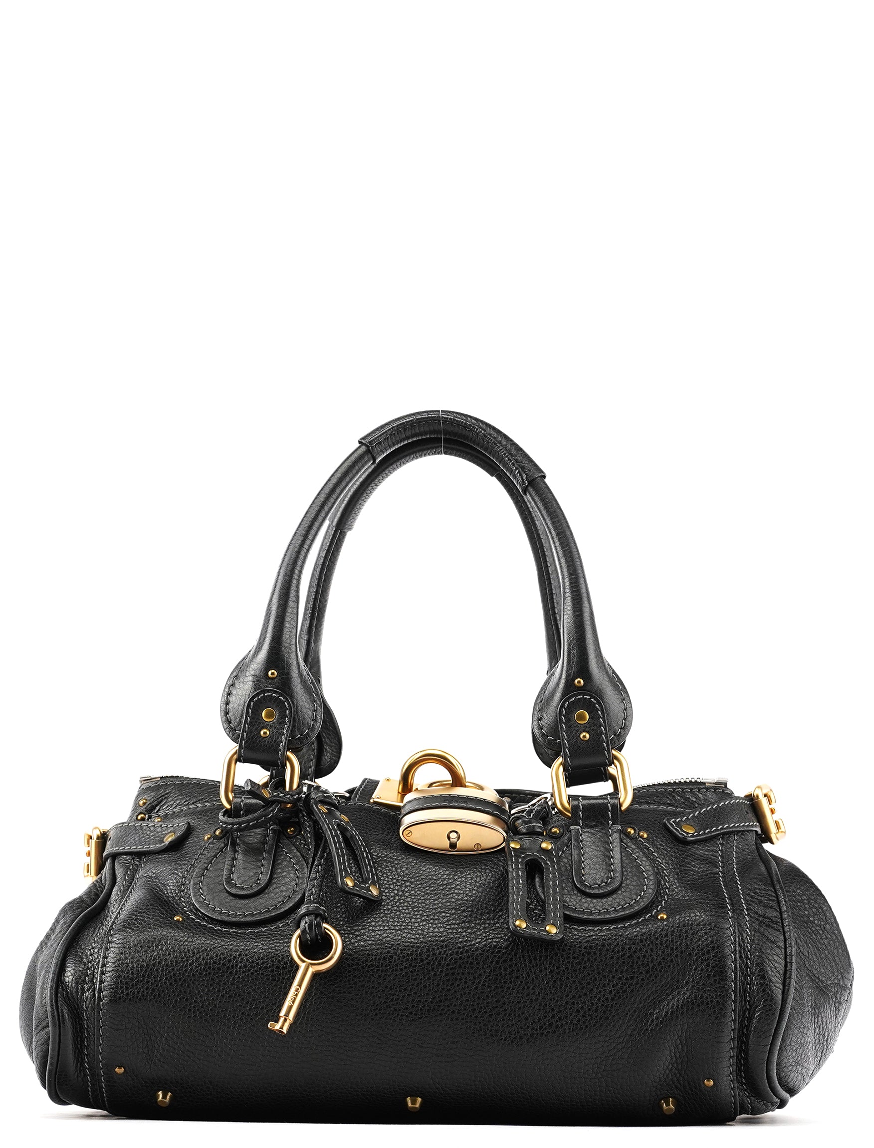 Chloe Black Leather Paddington Shoulder Bag