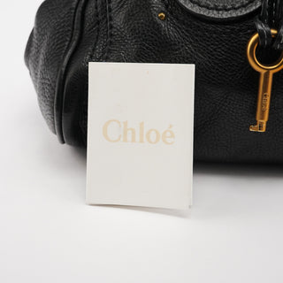 Chloe Black Leather Paddington Shoulder Bag