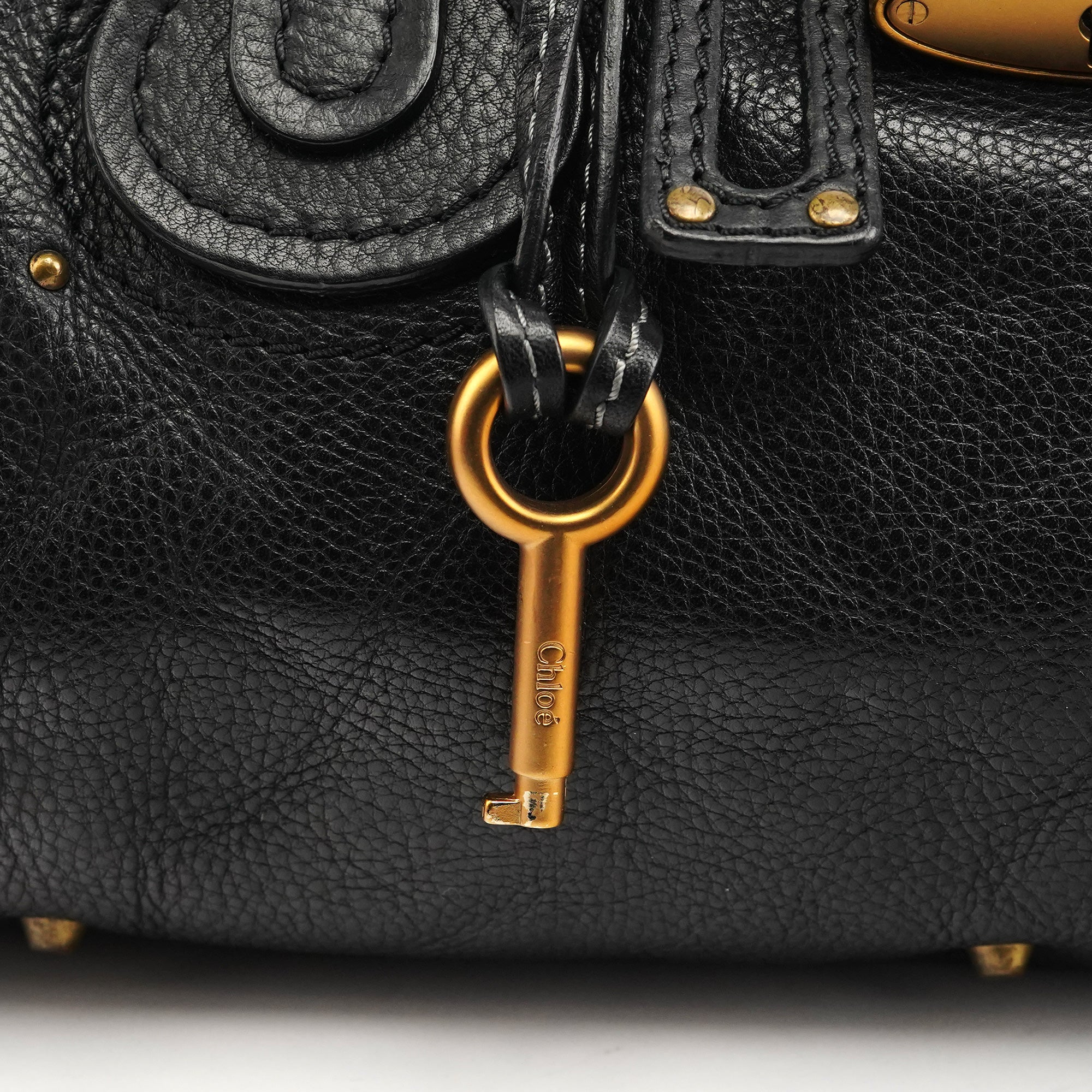 Chloe Black Leather Paddington Shoulder Bag