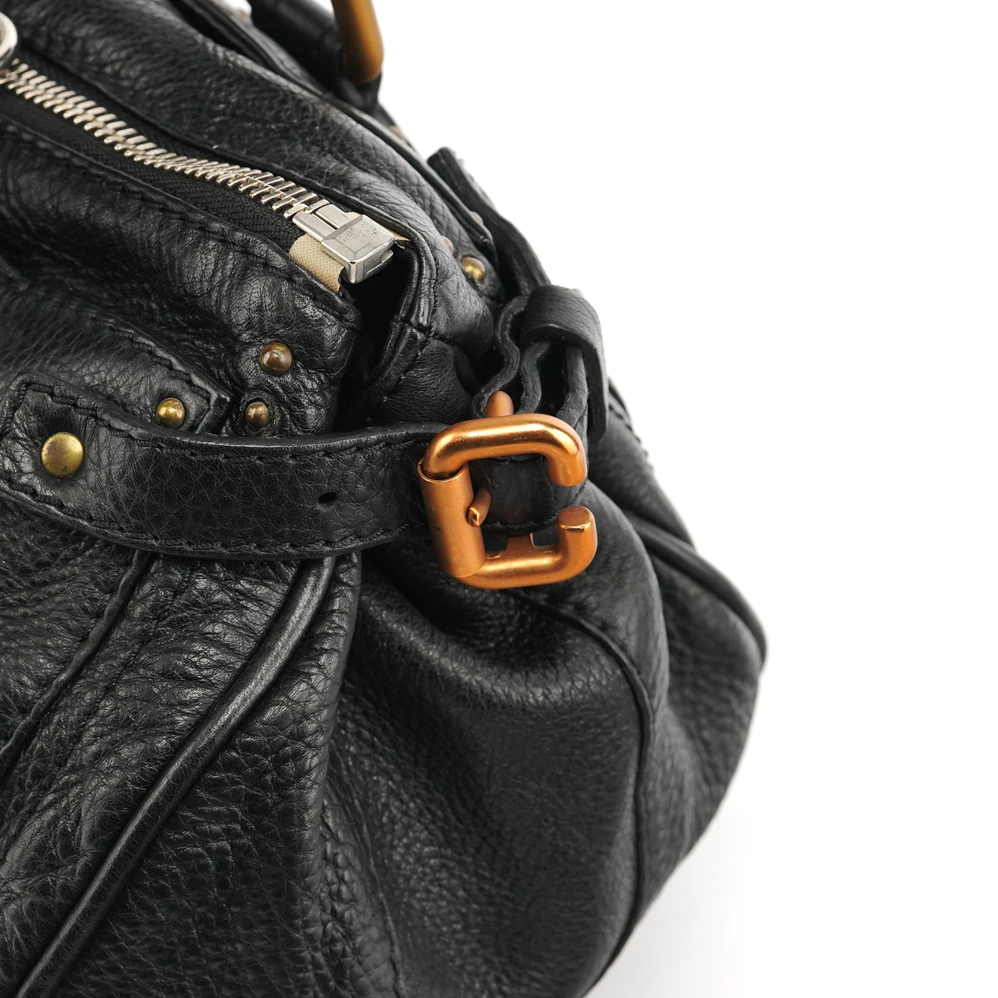 Chloe Black Leather Paddington Shoulder Bag