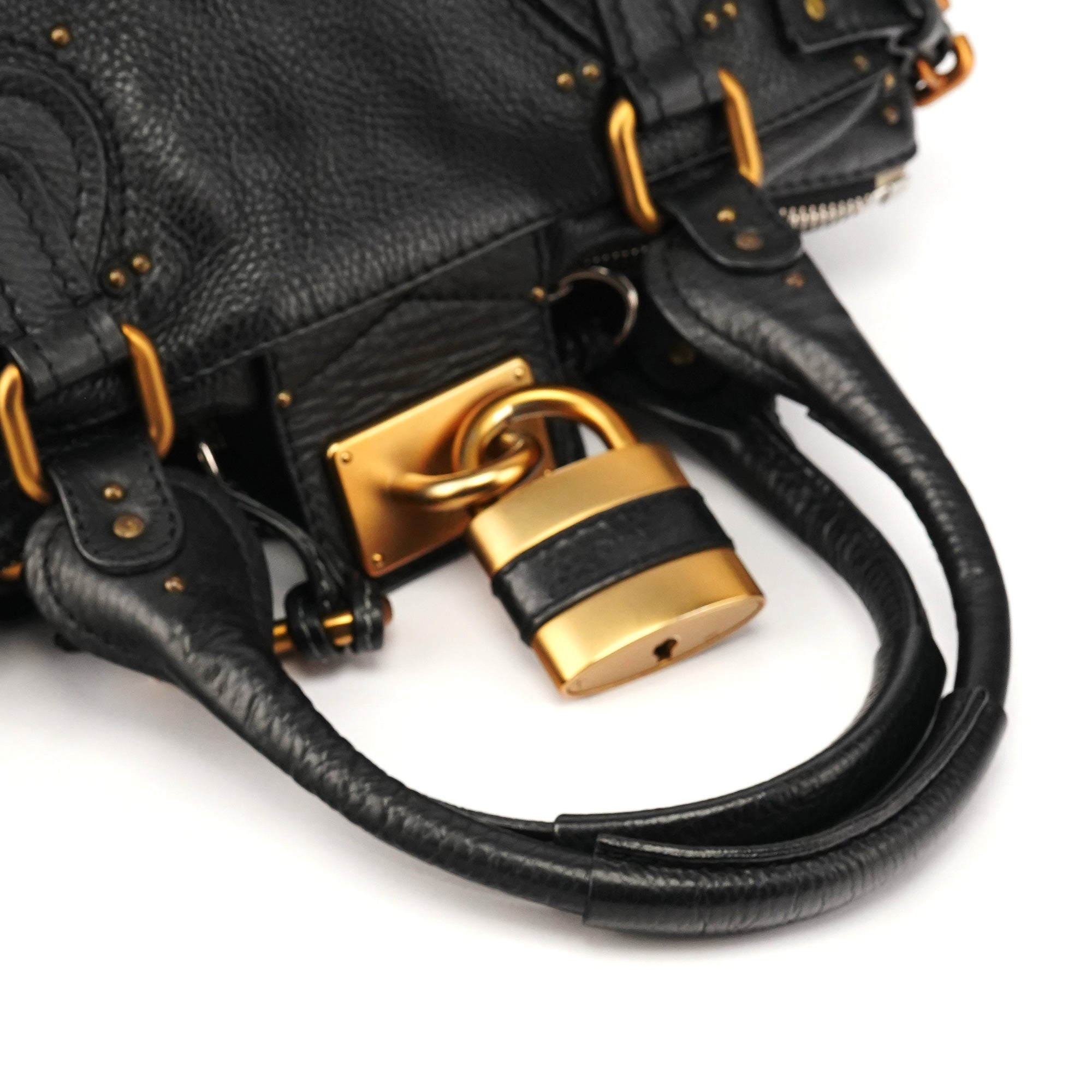 Chloe Black Leather Paddington Shoulder Bag