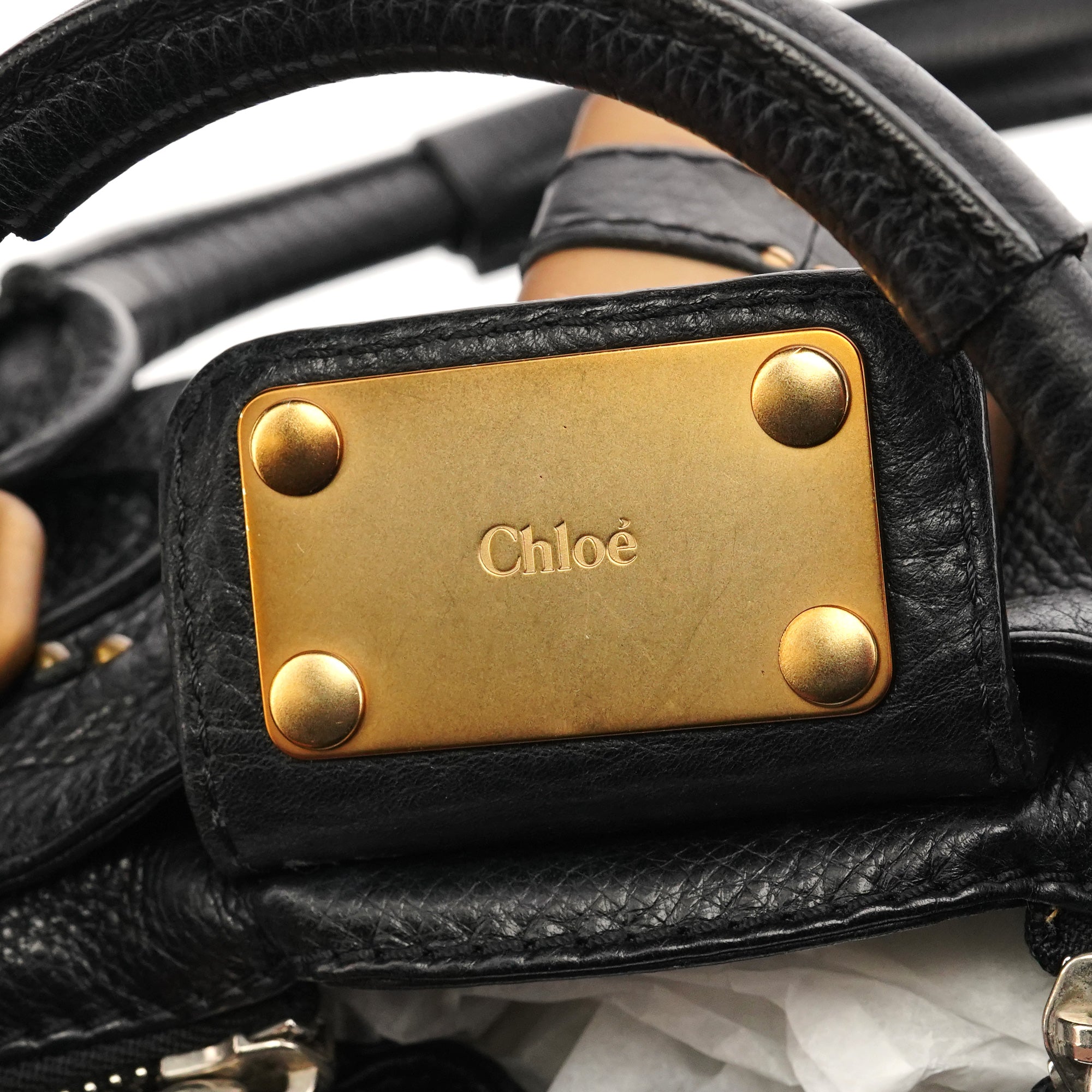 Chloe Black Leather Paddington Shoulder Bag