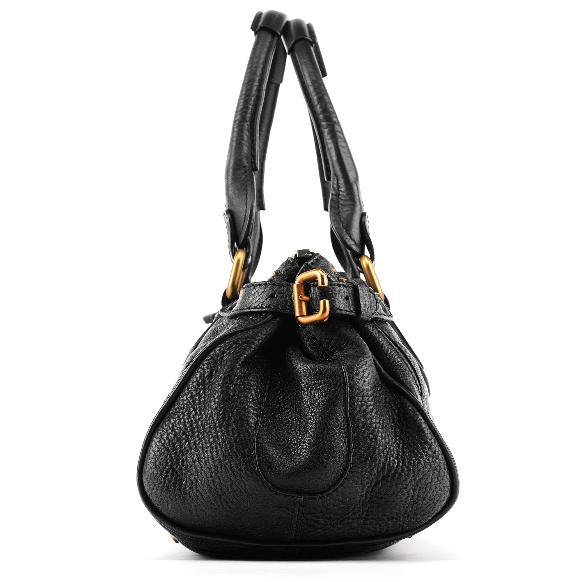 Chloe Black Leather Paddington Shoulder Bag