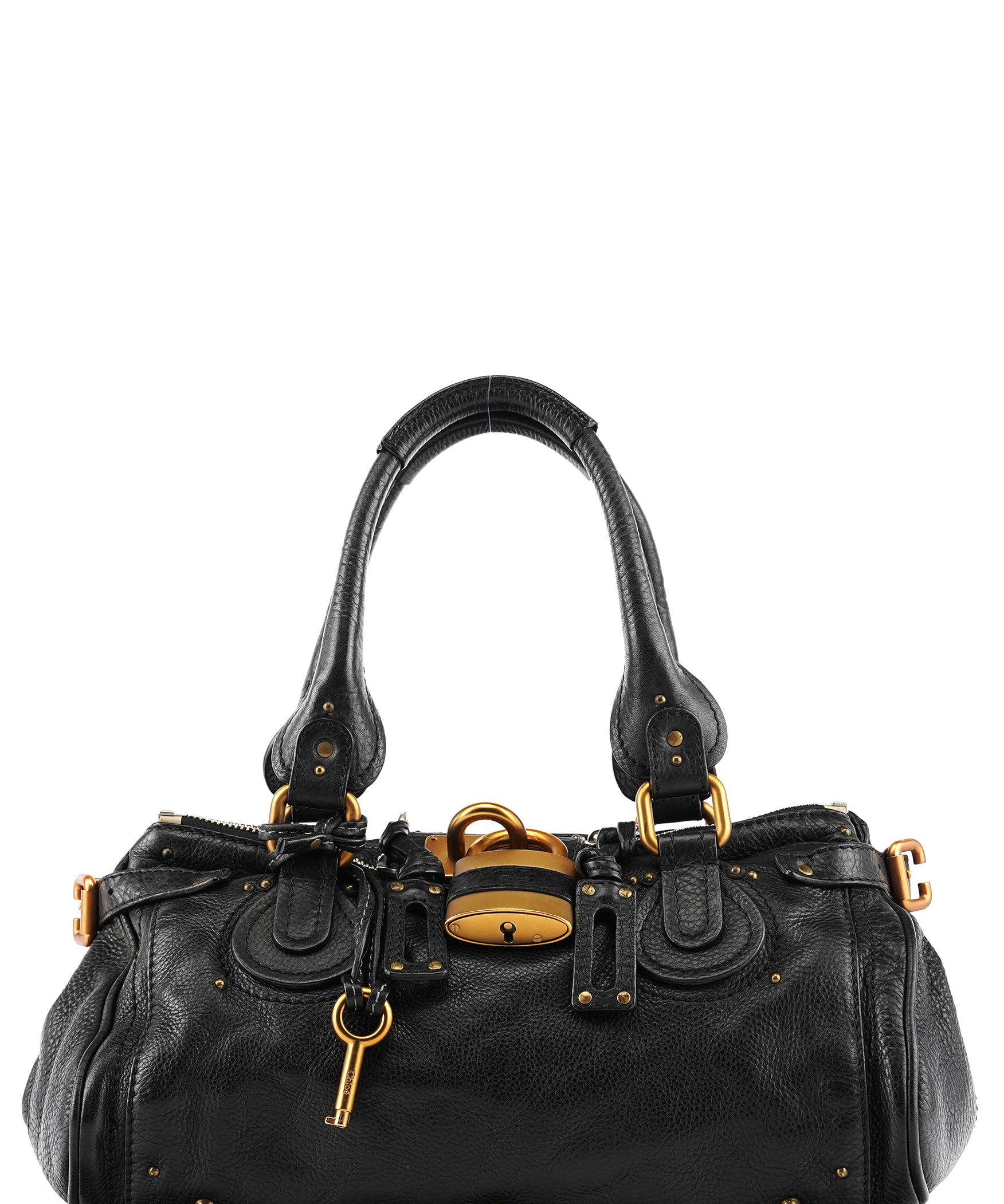 Chloe Black Leather Paddington Shoulder Bag