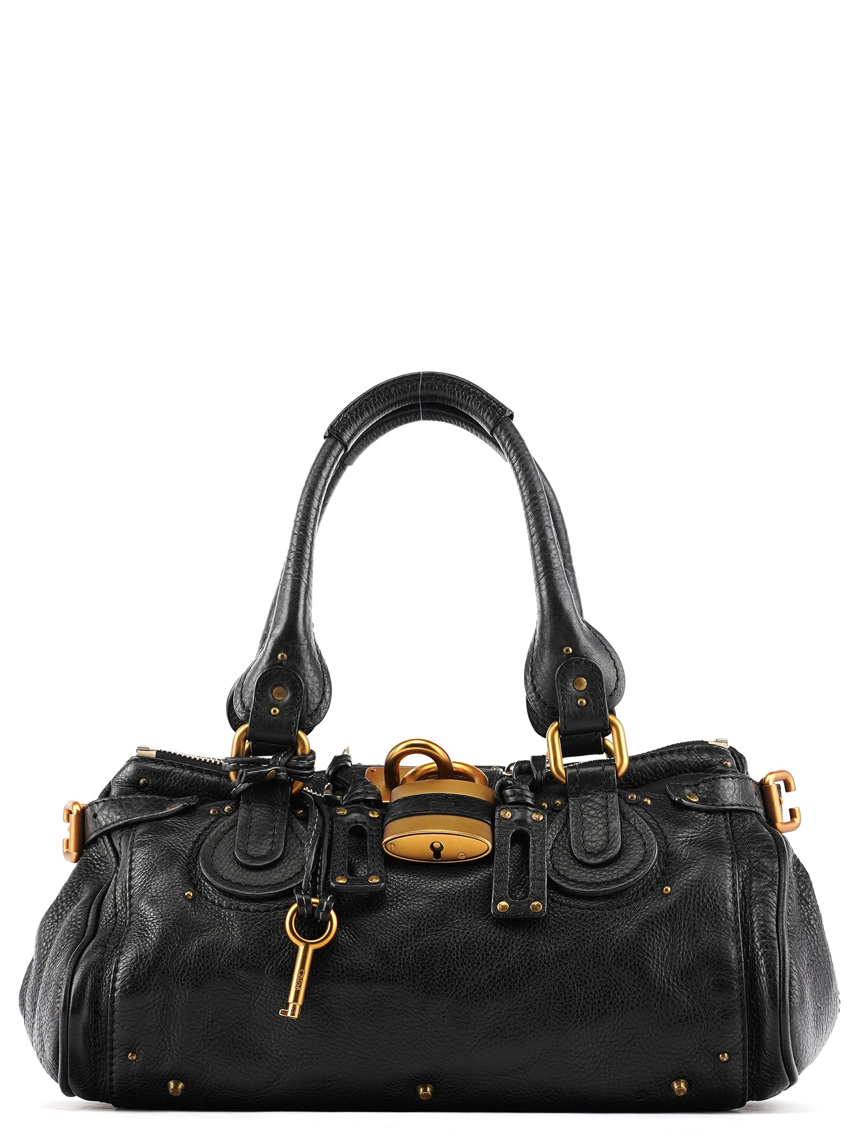 Chloe Black Leather Paddington Shoulder Bag