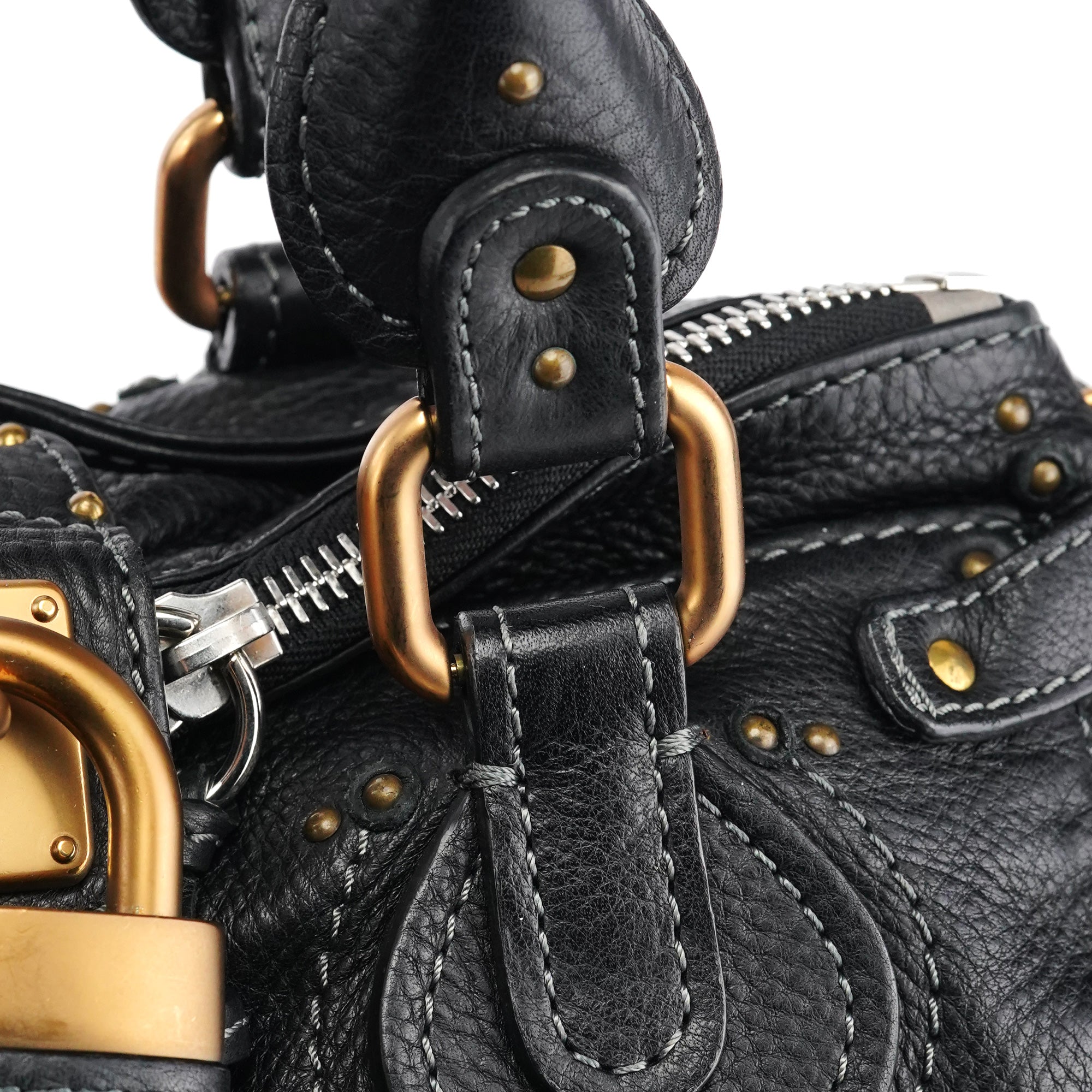 Chloe Black Leather Paddington Shoulder Bag