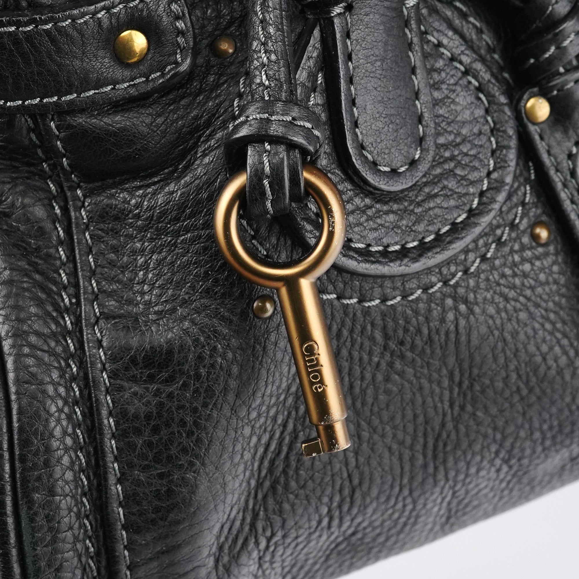 Chloe Black Leather Paddington Shoulder Bag