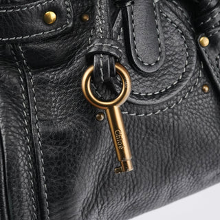 Chloe Black Leather Paddington Shoulder Bag