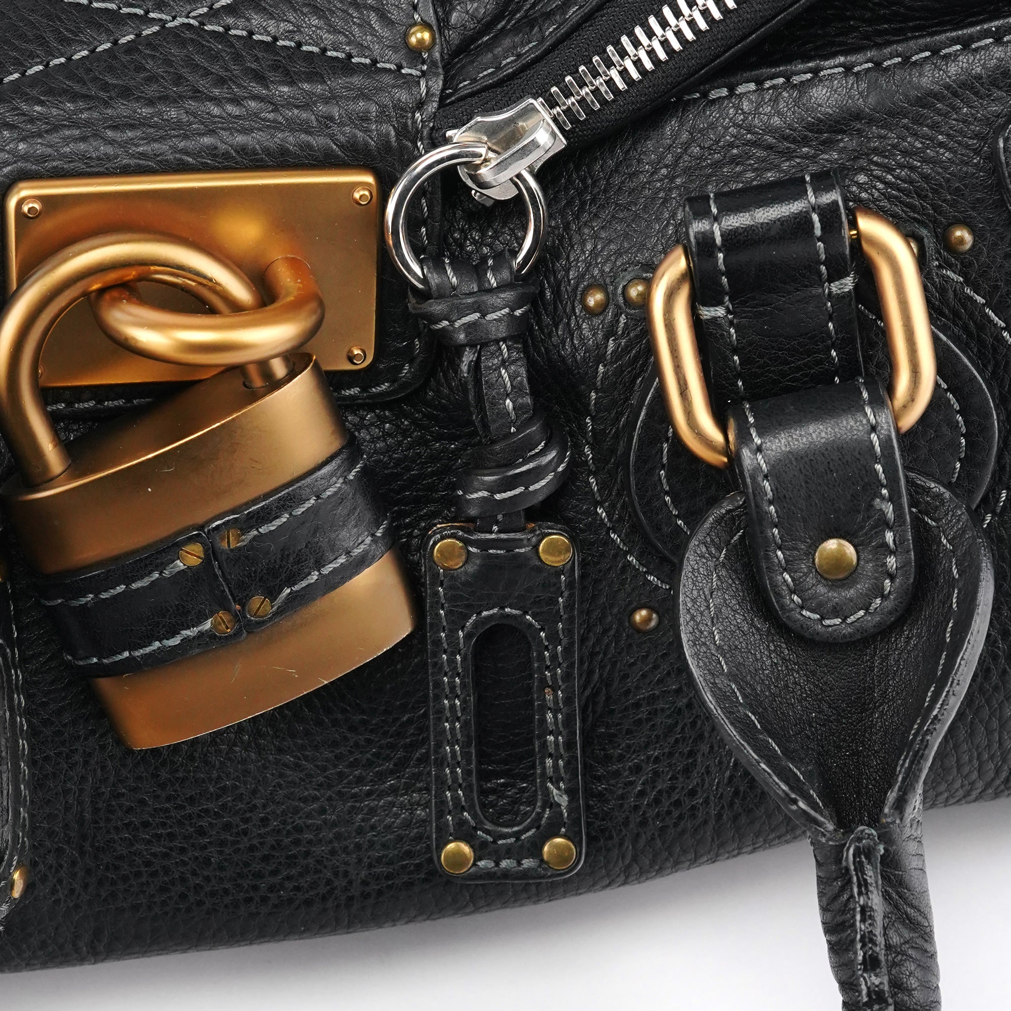 Chloe Black Leather Paddington Shoulder Bag