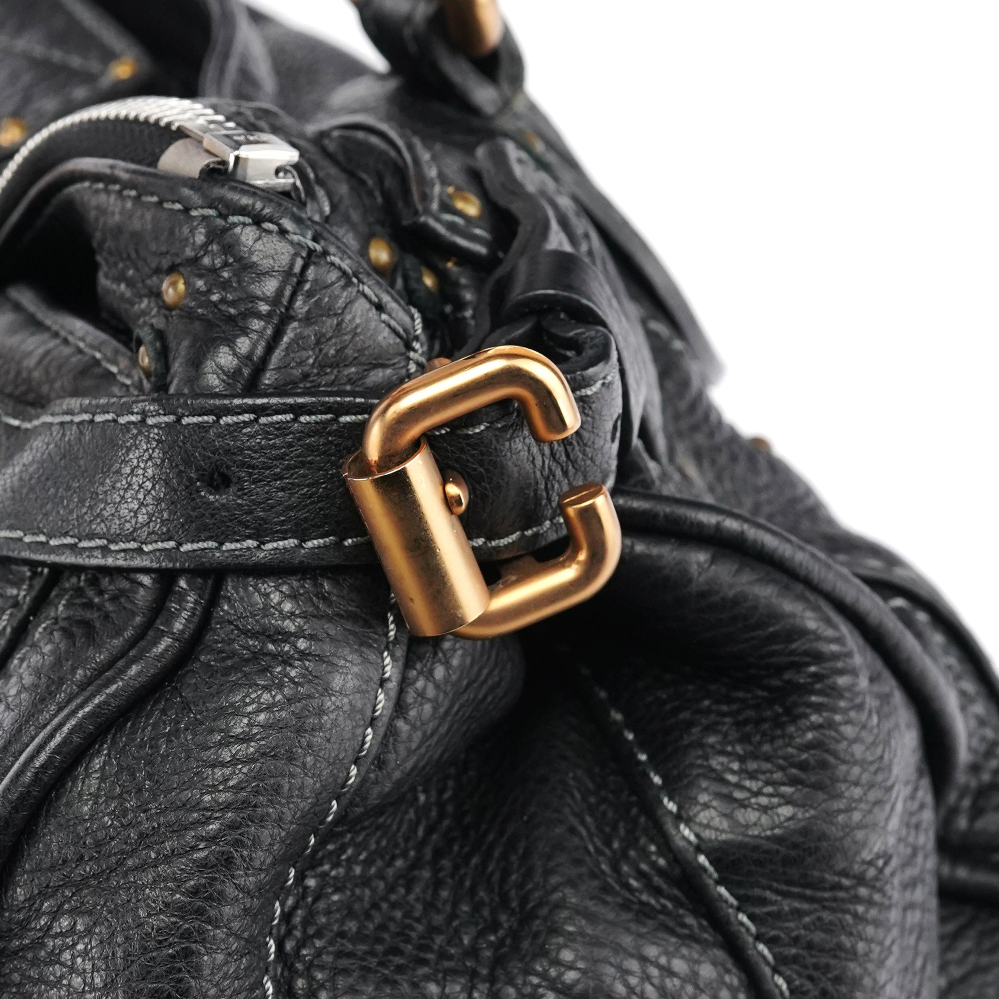 Chloe Black Leather Paddington Shoulder Bag