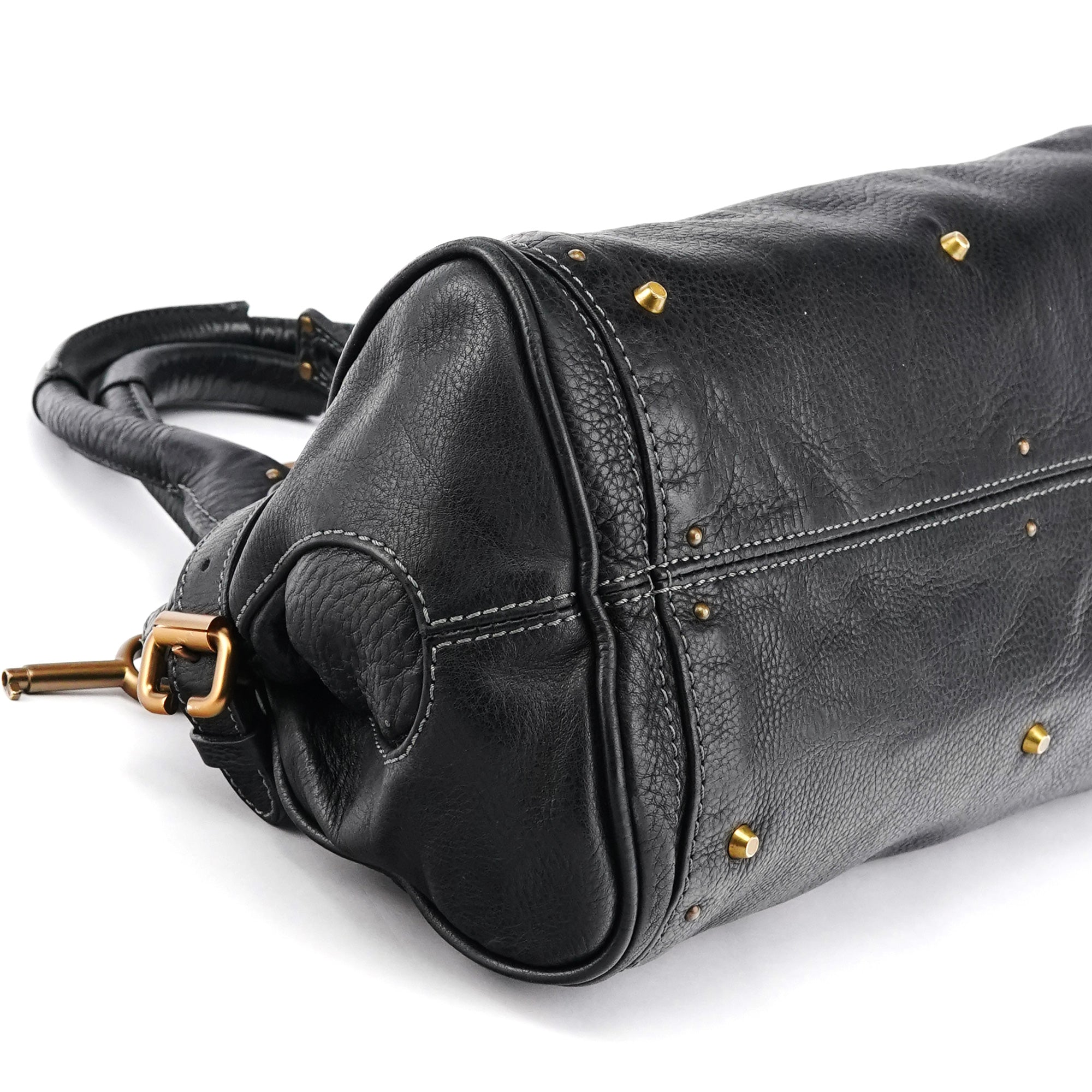 Chloe Black Leather Paddington Shoulder Bag