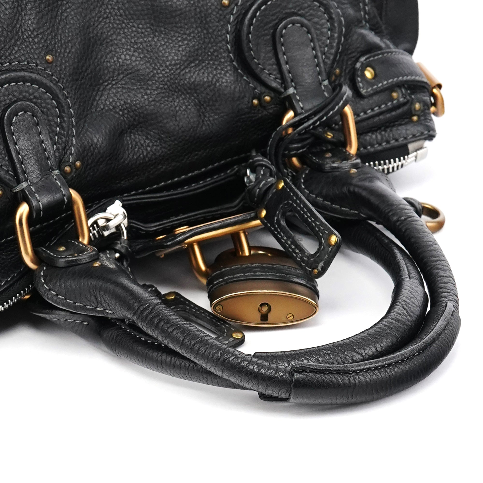 Chloe Black Leather Paddington Shoulder Bag