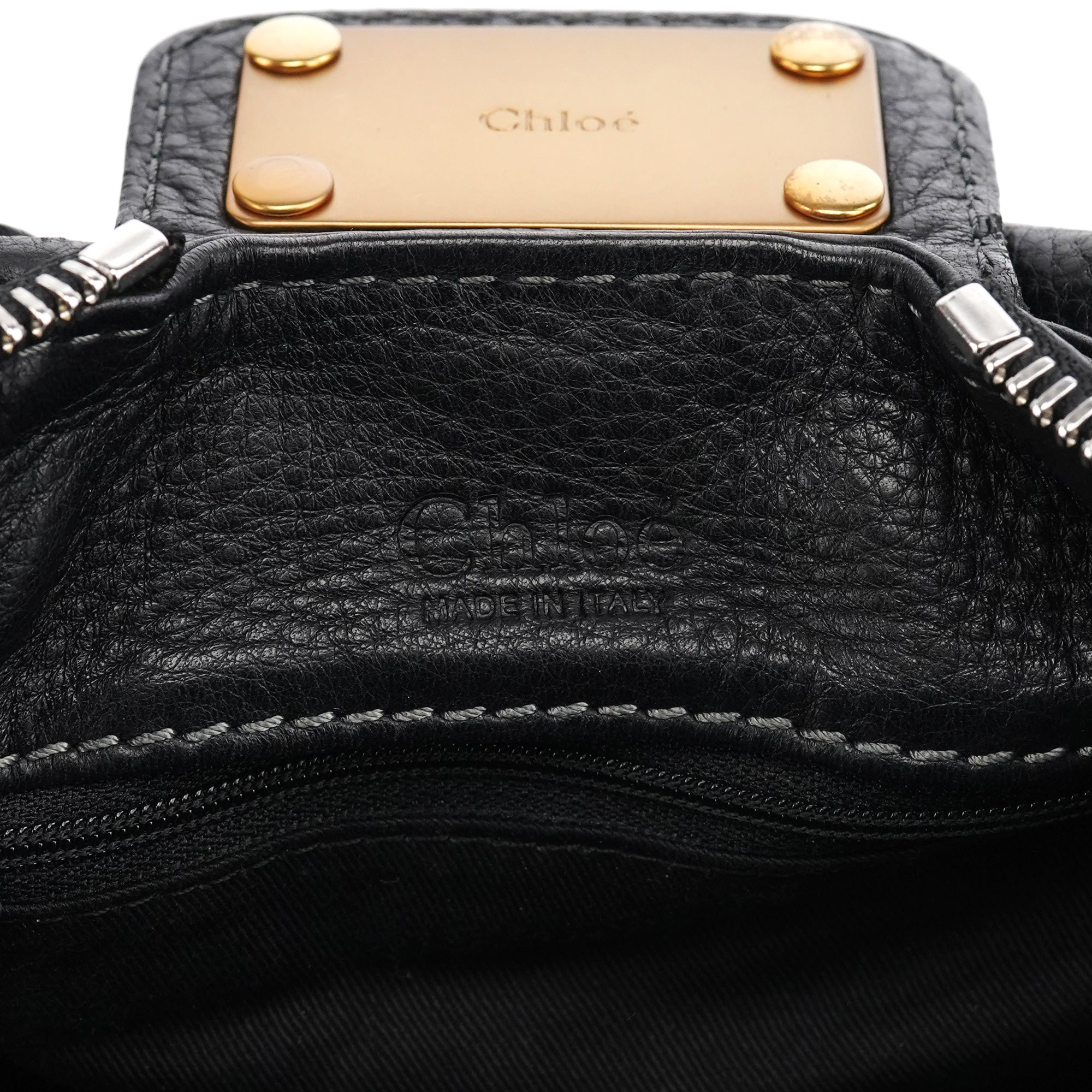 Chloe Black Leather Paddington Shoulder Bag
