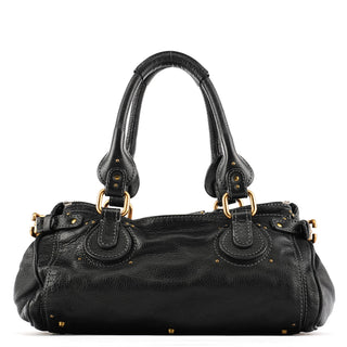 Chloe Black Leather Paddington Shoulder Bag
