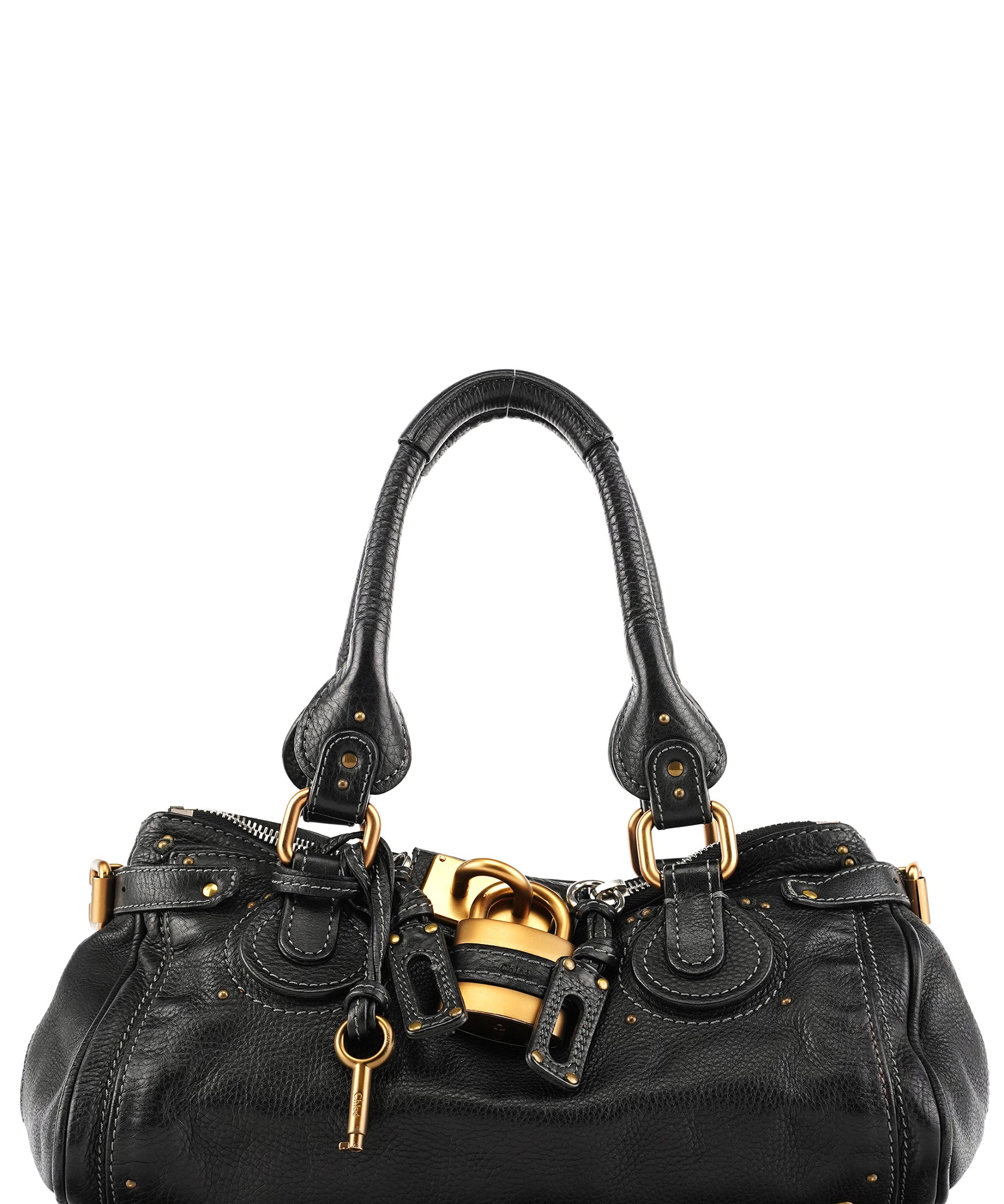 Chloe Black Leather Paddington Shoulder Bag