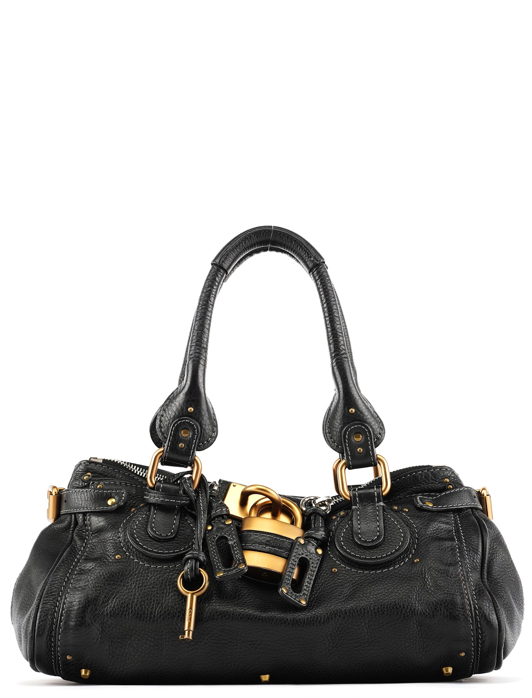 Chloe Black Leather Paddington Shoulder Bag