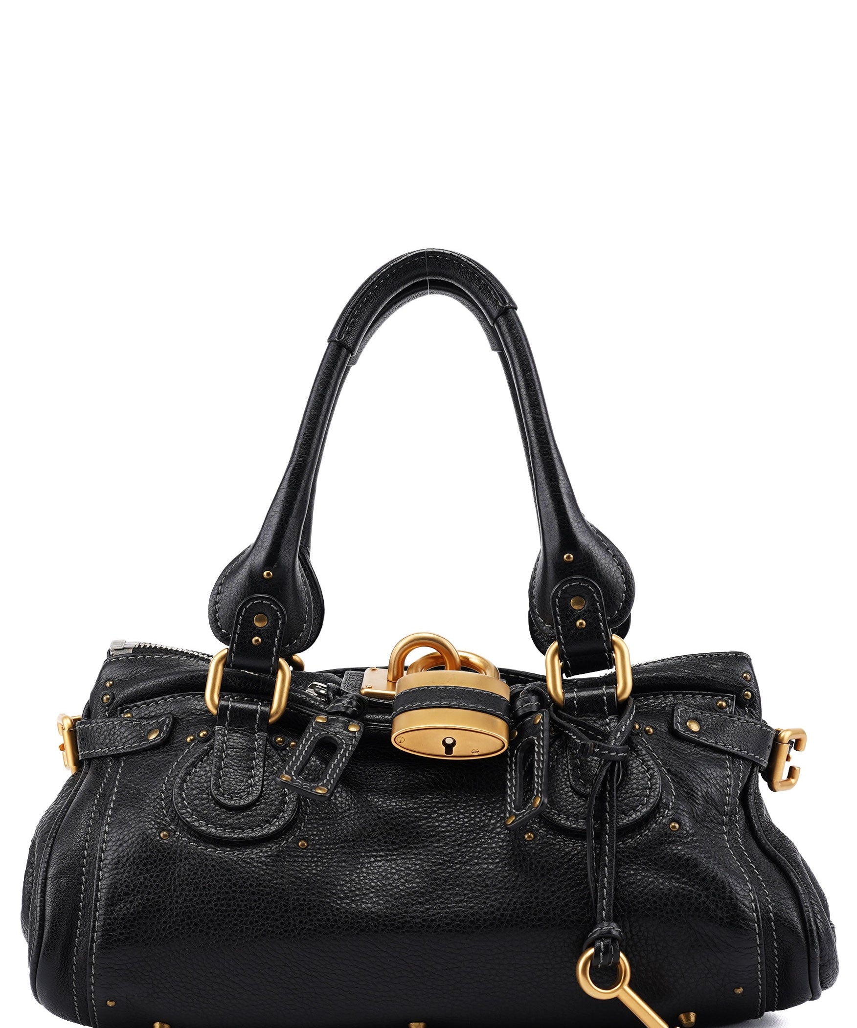 Chloé Black Leather Paddington Shoulder Bag
