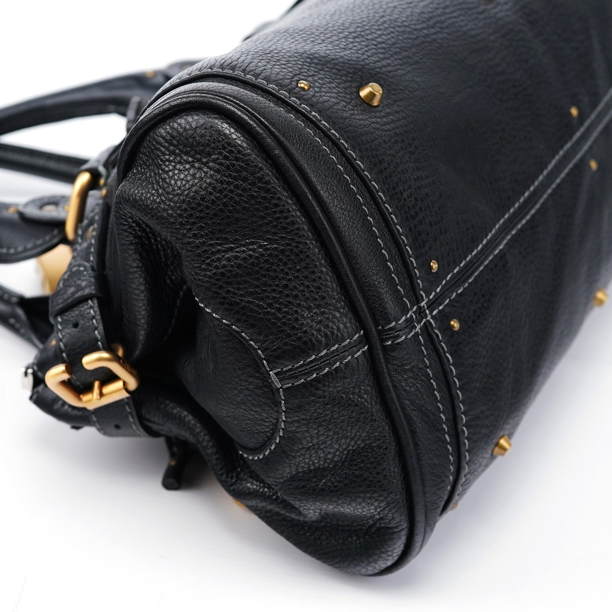 Chloé Black Leather Paddington Shoulder Bag