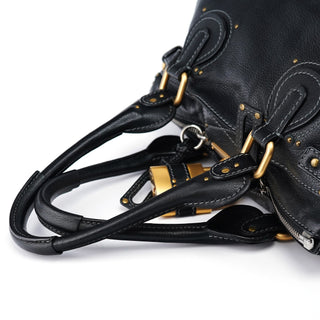 Chloé Black Leather Paddington Shoulder Bag