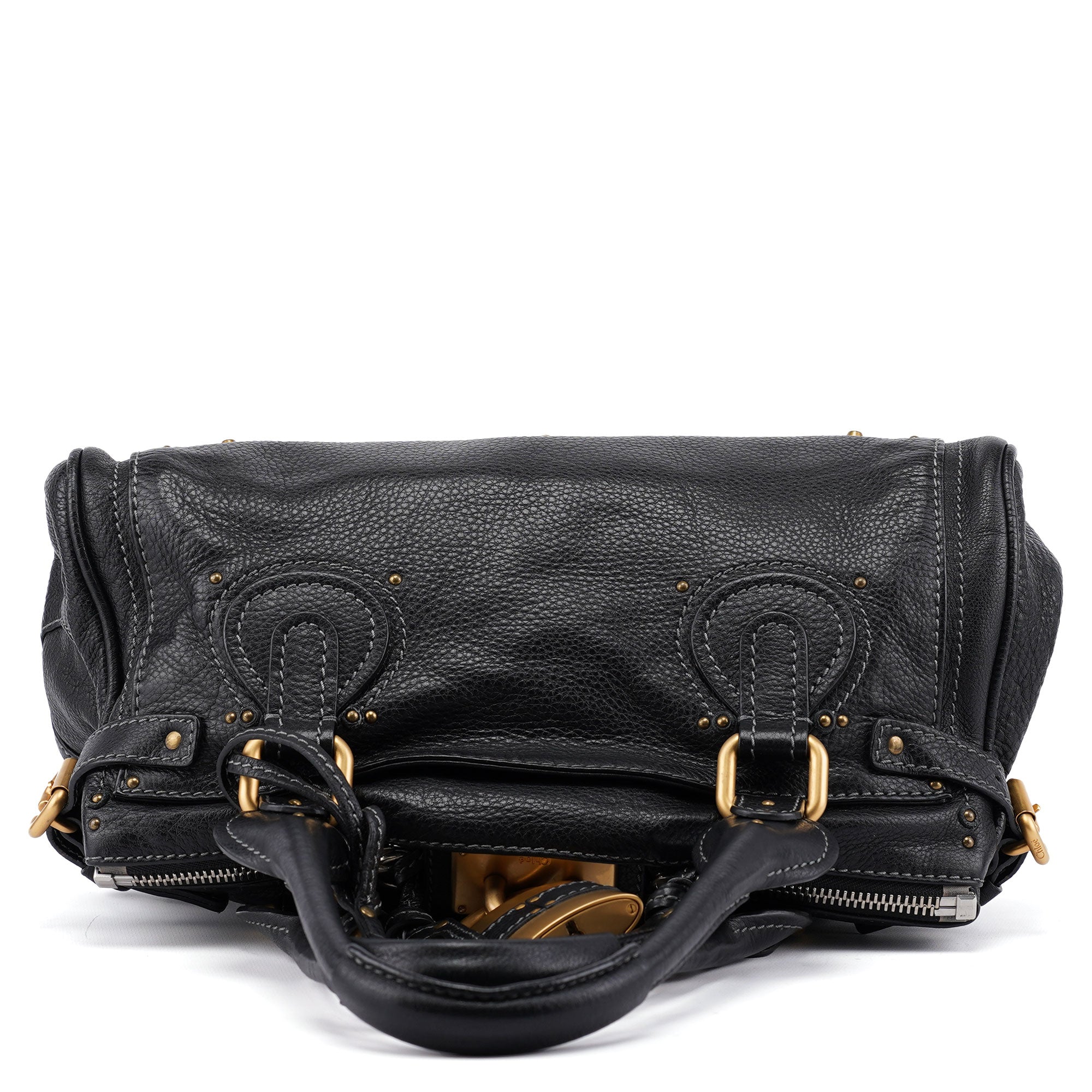 Chloé Black Leather Paddington Shoulder Bag