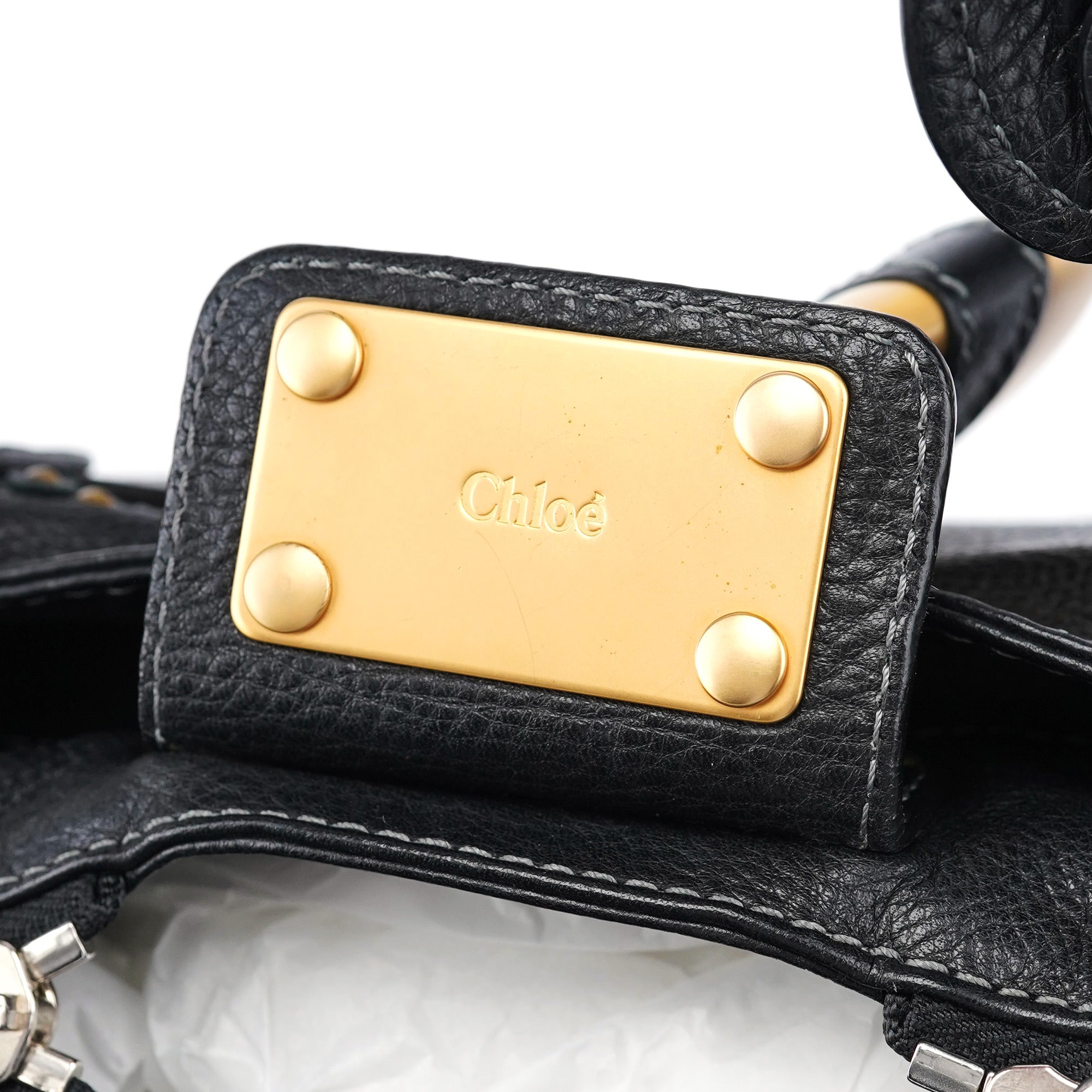 Chloé Black Leather Paddington Shoulder Bag