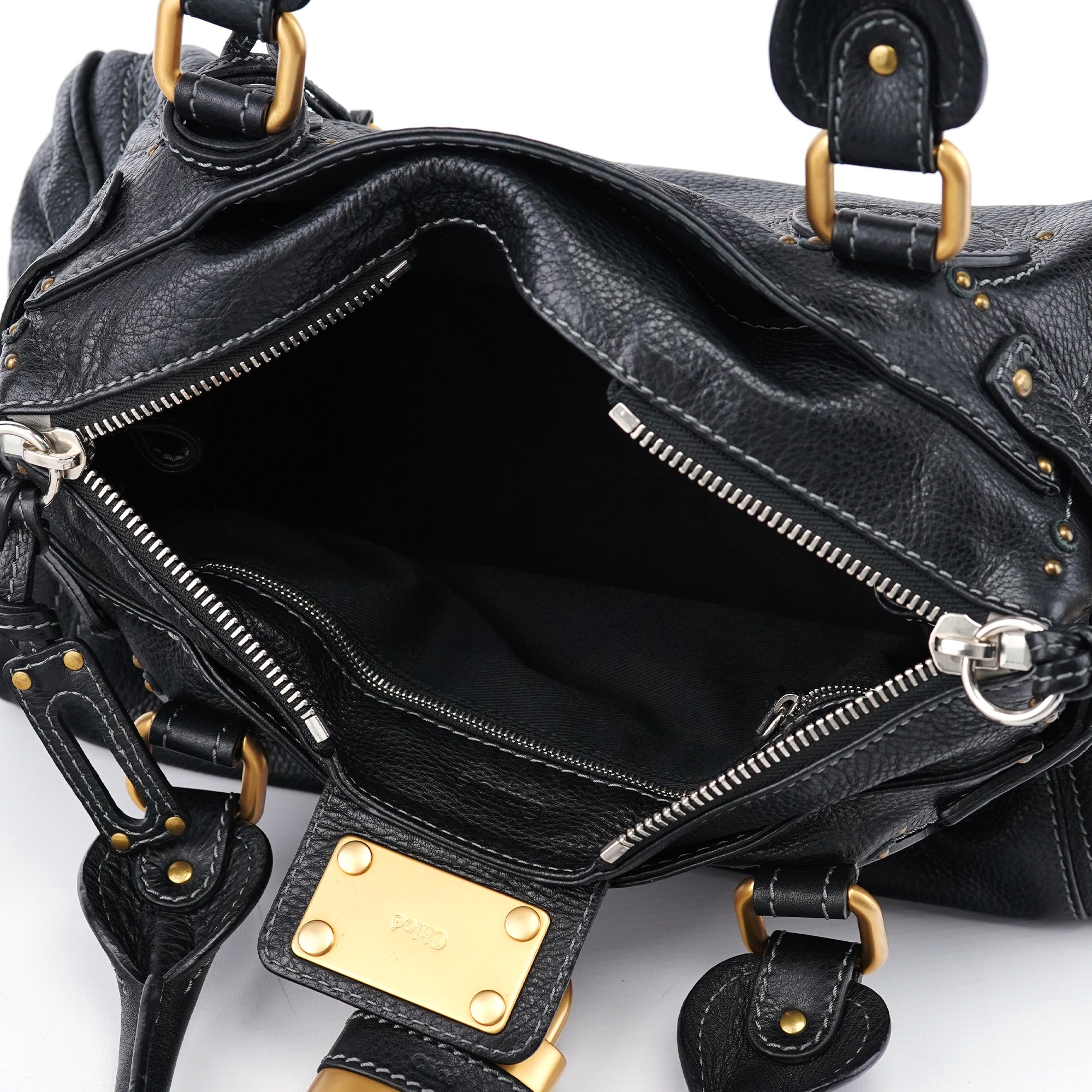 Chloé Black Leather Paddington Shoulder Bag