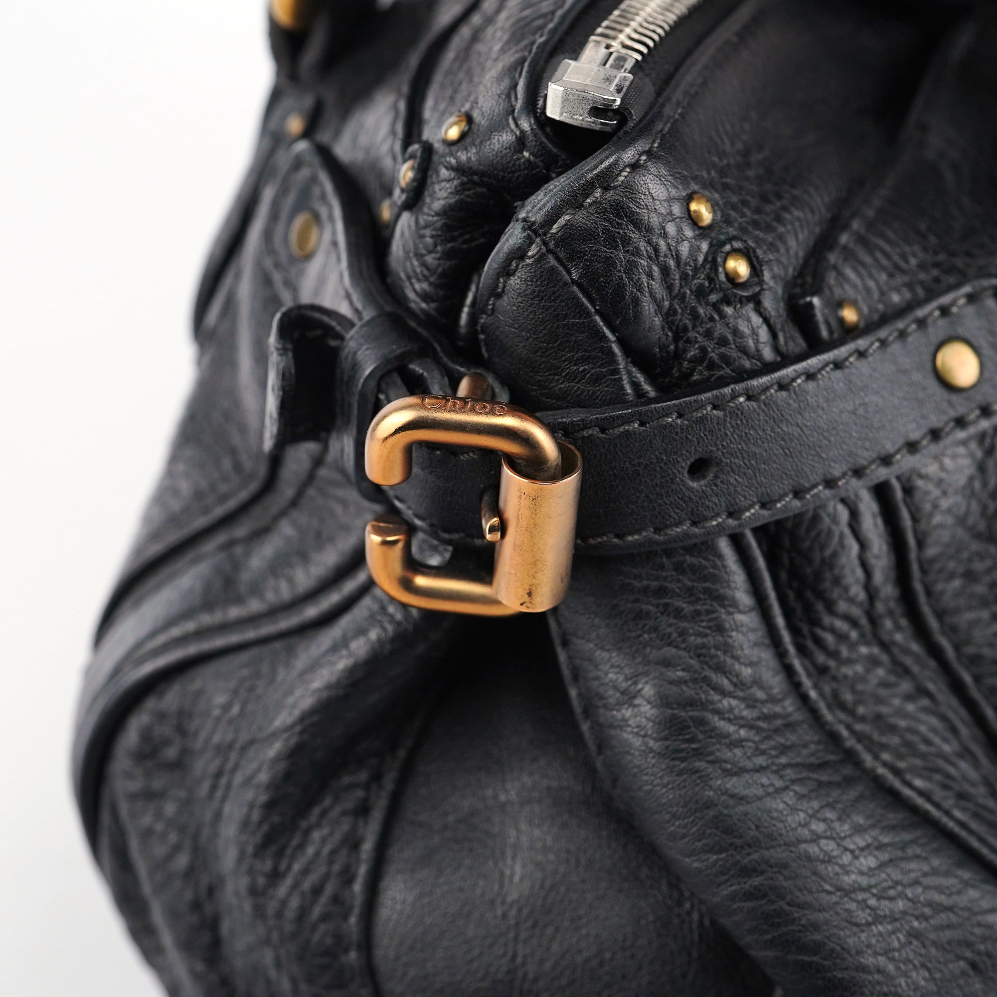 Chloé Black Leather Paddington Shoulder Bag