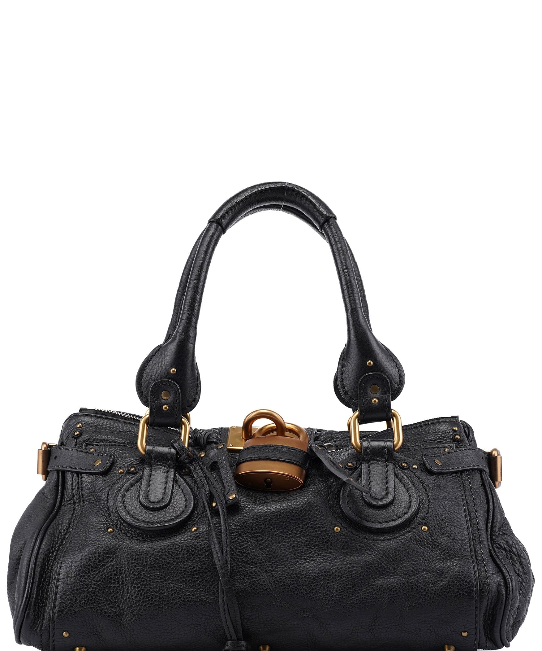 Chloé Black Leather Paddington Shoulder Bag