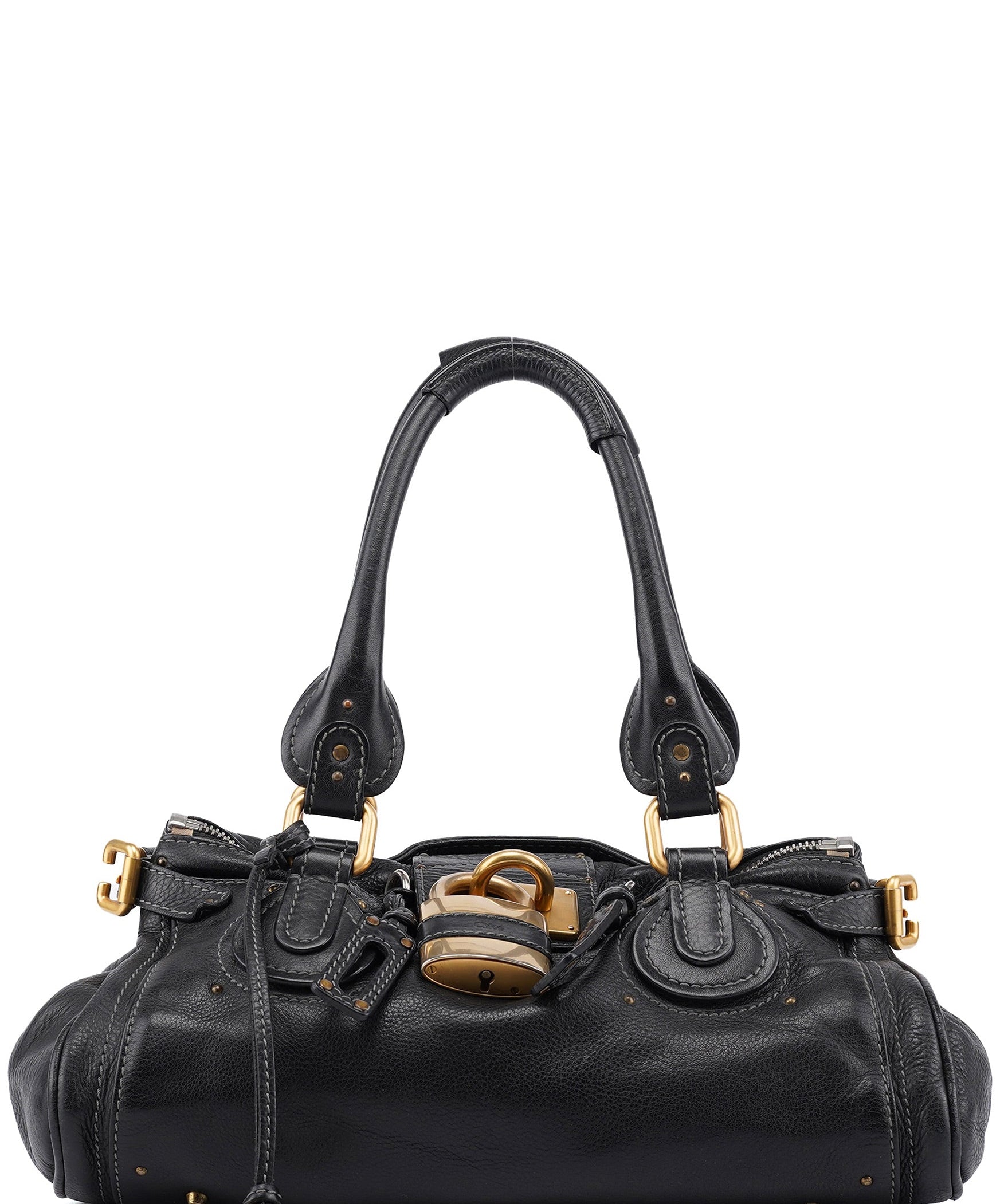 Chloé Black Leather Paddington Shoulder Bag