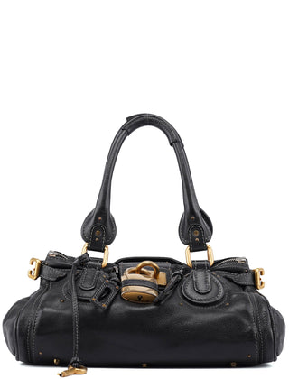 Chloé Black Leather Paddington Shoulder Bag