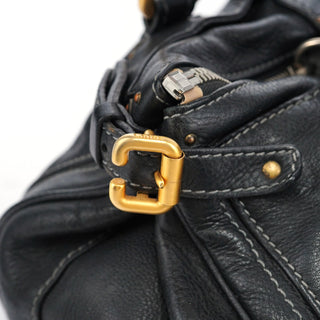 Chloé Black Leather Paddington Shoulder Bag