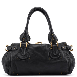 Chloé Black Leather Paddington Shoulder Bag