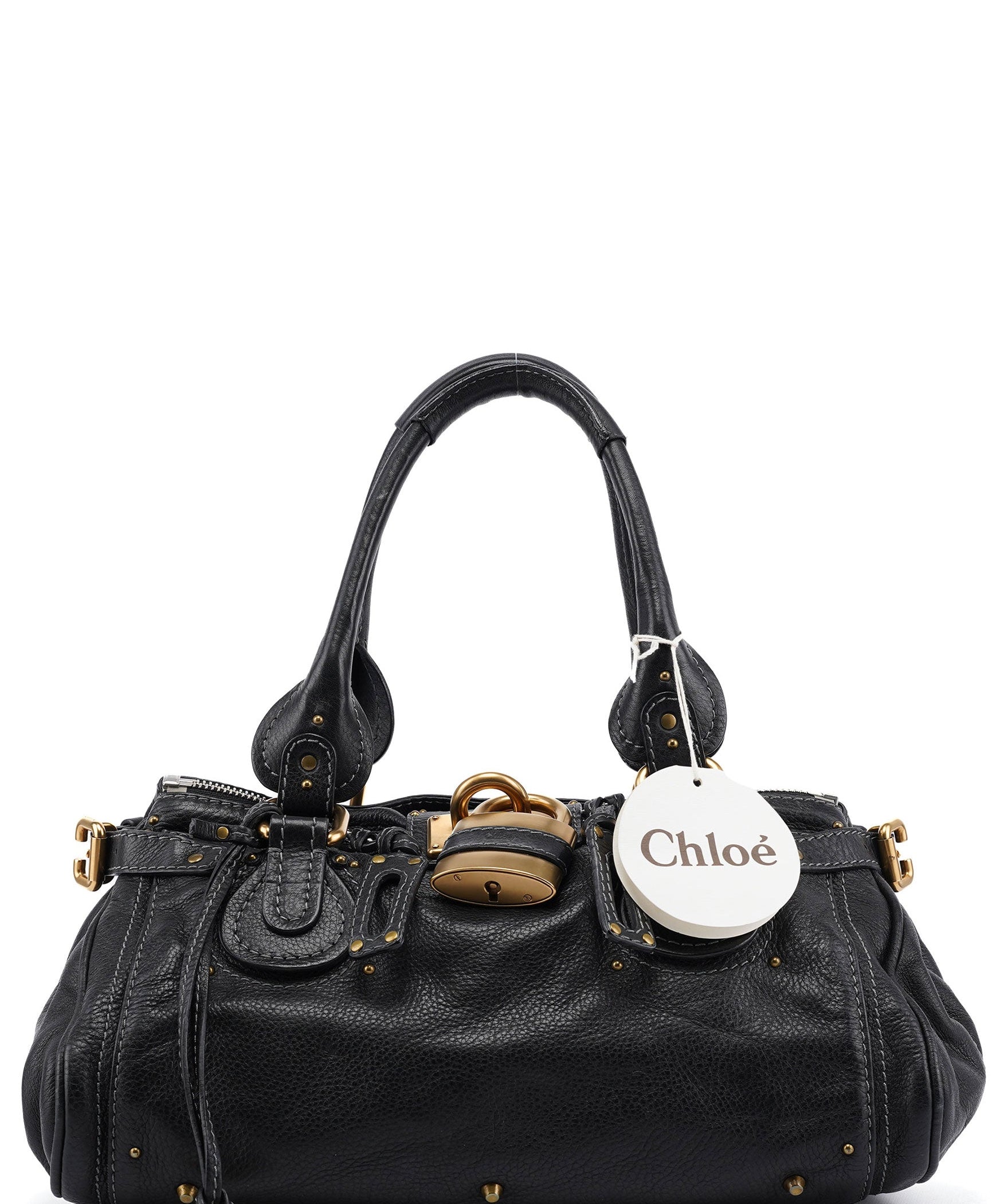 Chloé Black Leather Paddington Shoulder Bag