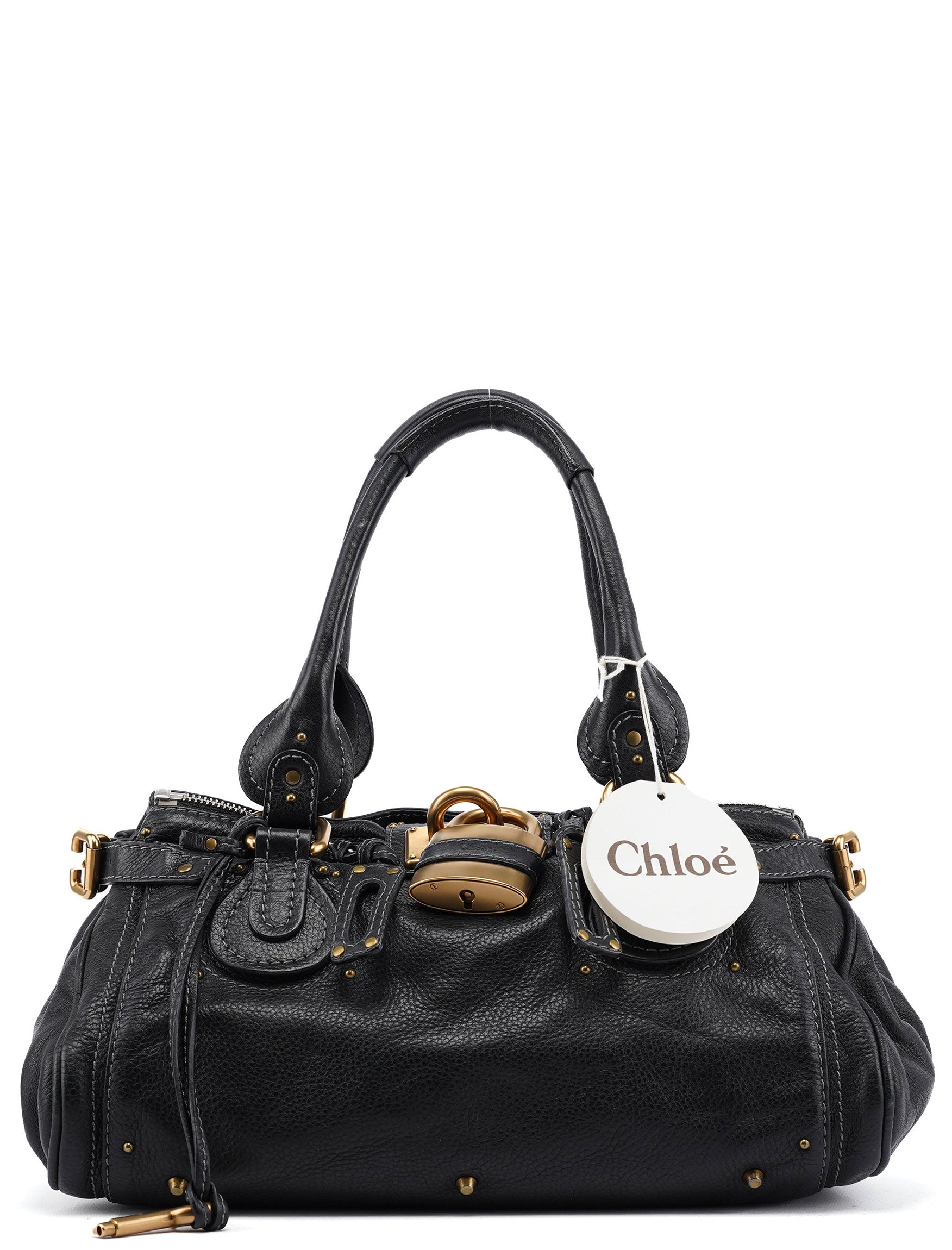 Chloé Black Leather Paddington Shoulder Bag