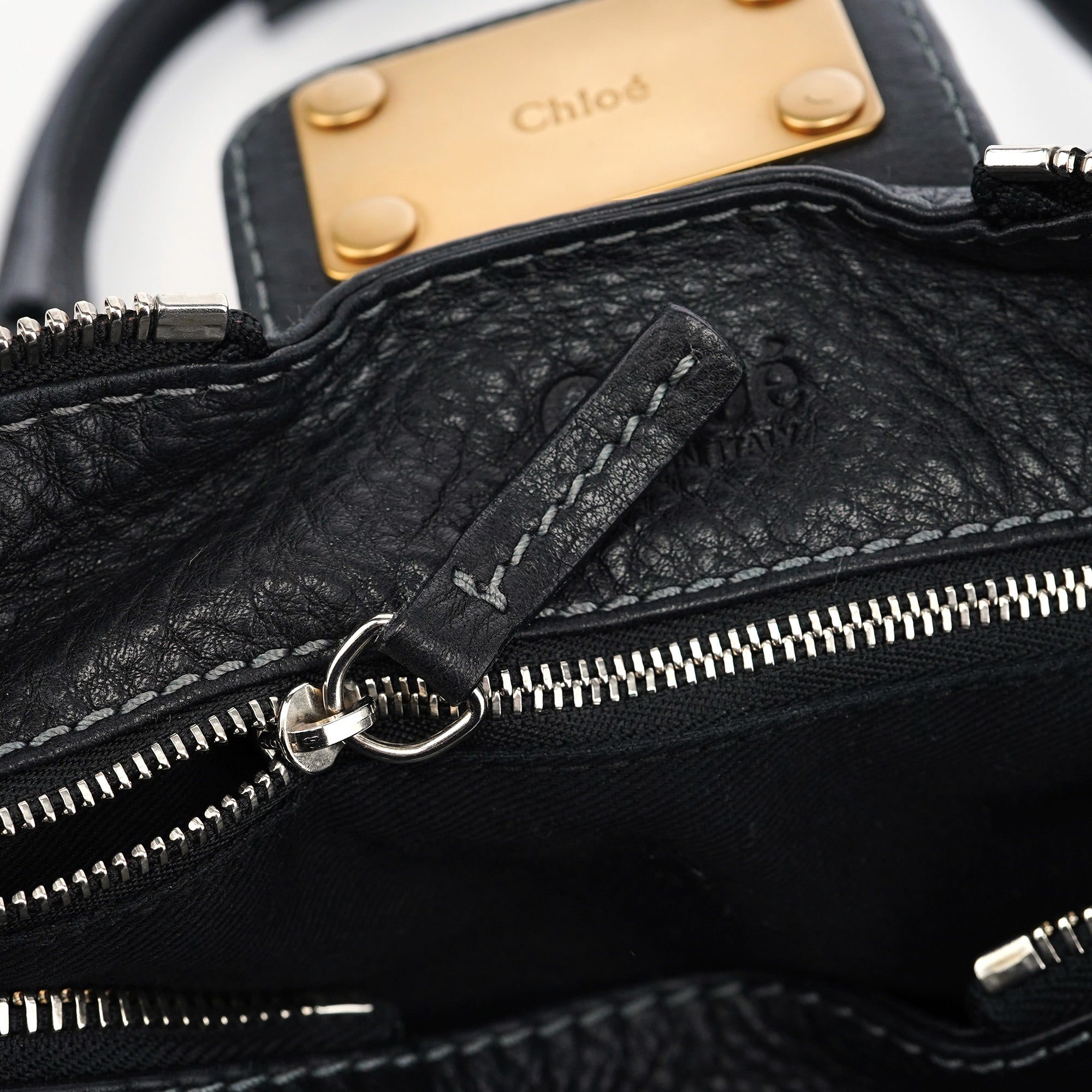 Chloé Black Leather Paddington Shoulder Bag